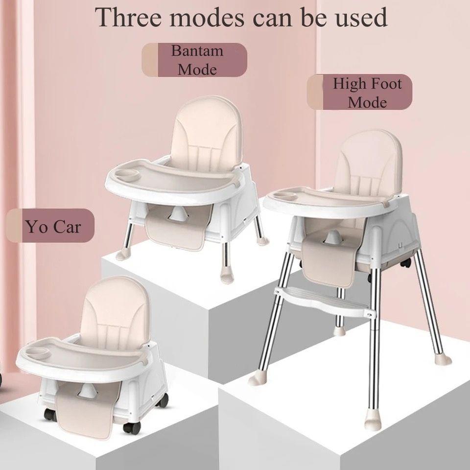 Silla De Comer Para Bebés Beige Ajustable 3 en 1-4