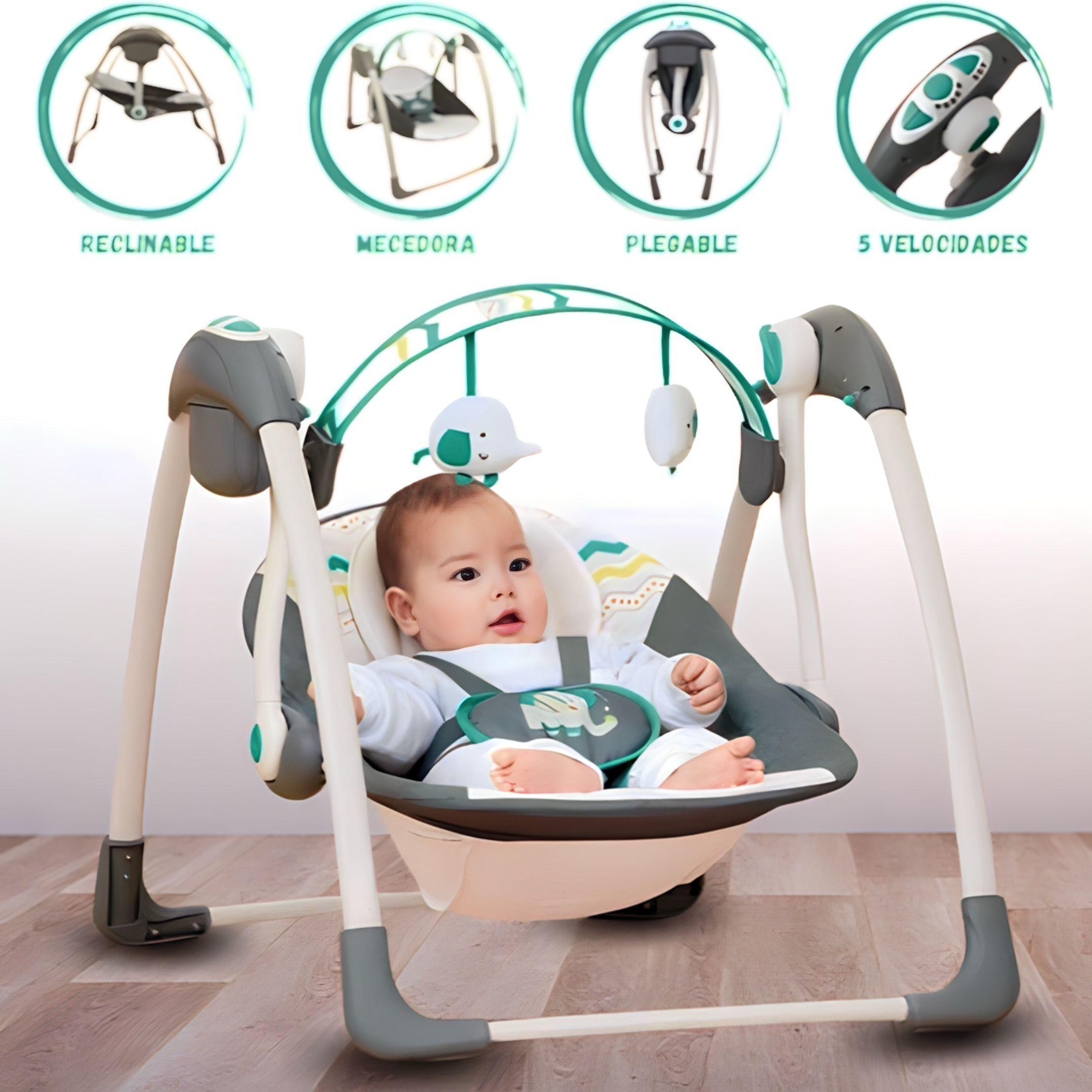 Silla Mecedora Para Bebés Con Asiento Reclinable -4
