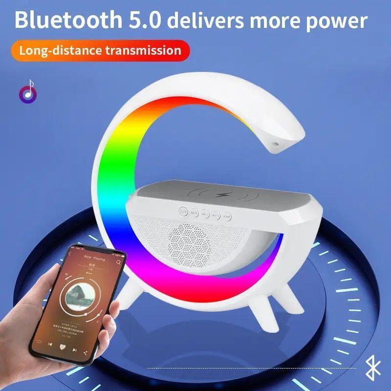 Parlante RGB Lámpara de Mesa Cargador Inalambrico-5