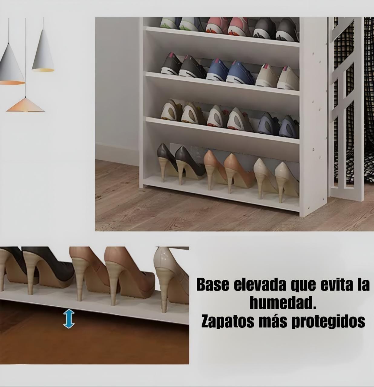 Zapatero 6 Niveles Con Cajon Superior Multifuncional 120x75x17-7