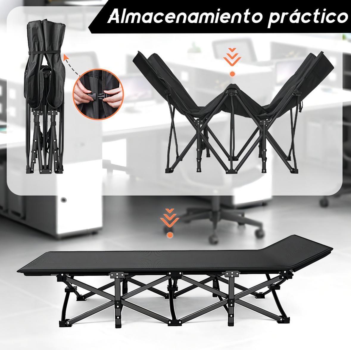 Cama de Camping Plegable Catre de Campaña Con Bolso-3