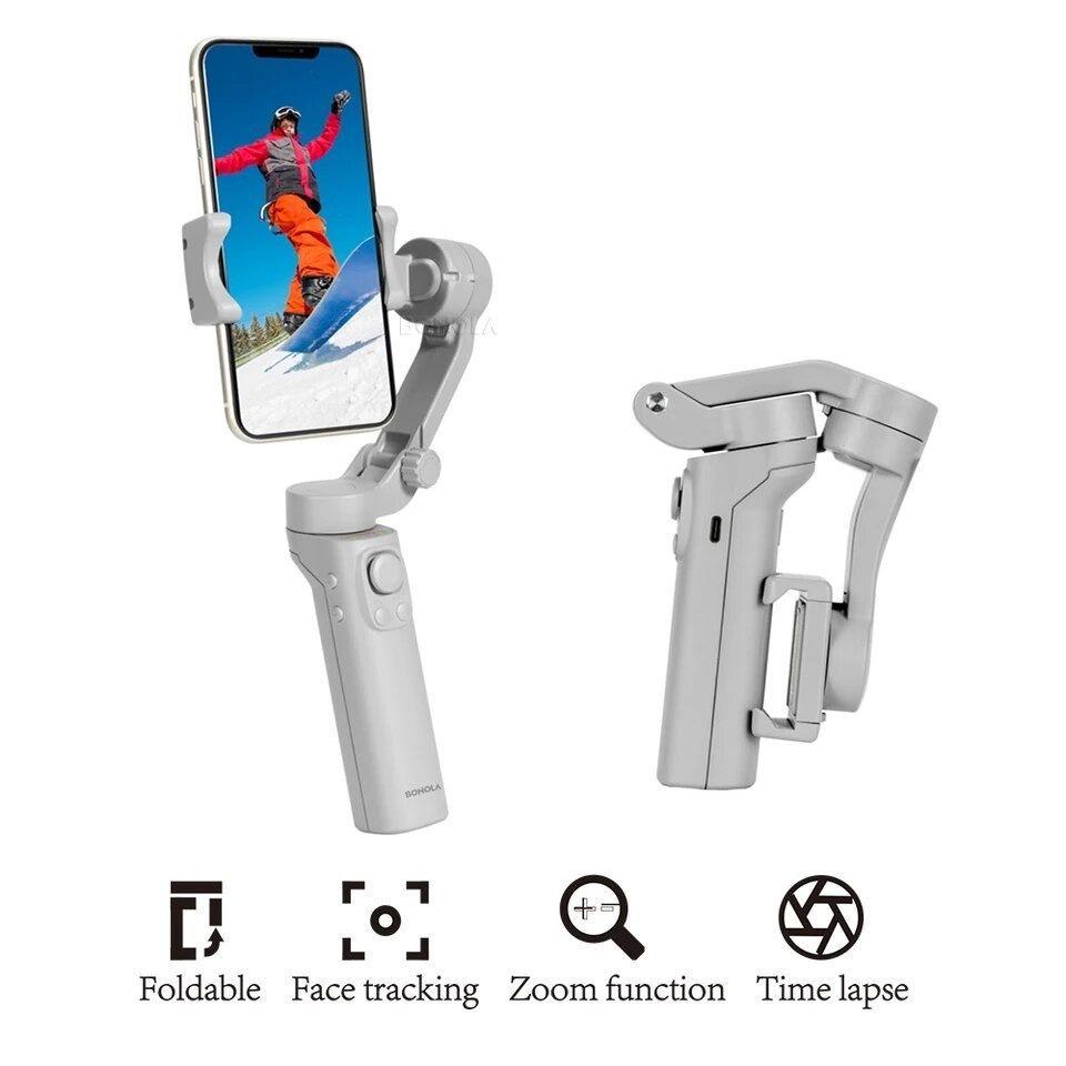 Estabilizador Celular Cámara de Acción Plegable 3 Ejes Gimbal Trípode-7