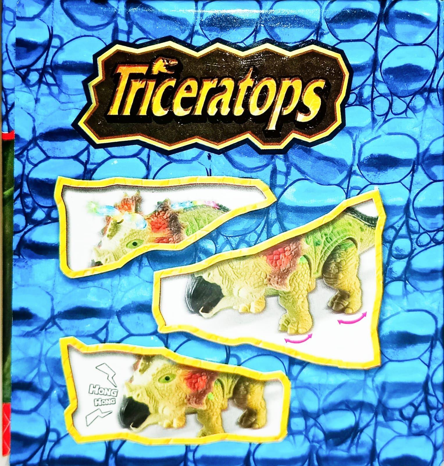 Dinosaurio Triceratops Juguete Luz Sonido Y Movimiento -6