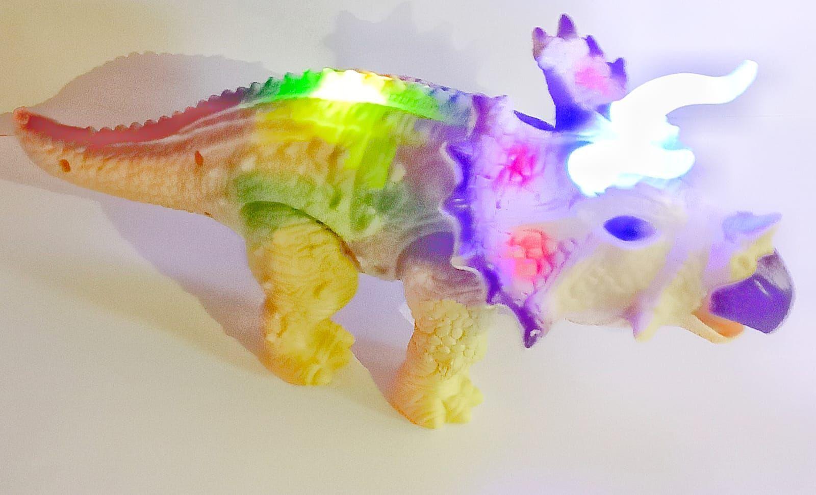 Dinosaurio Triceratops Juguete Luz Sonido Y Movimiento -3