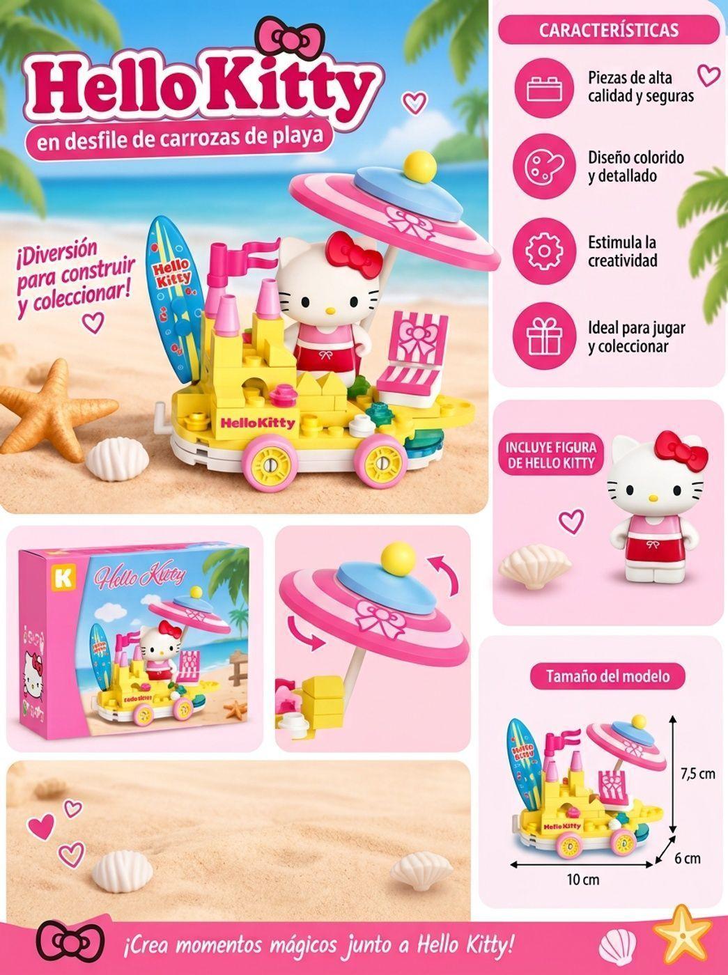 Blokees Hello Kitty en desfile de carrozas de playa-2