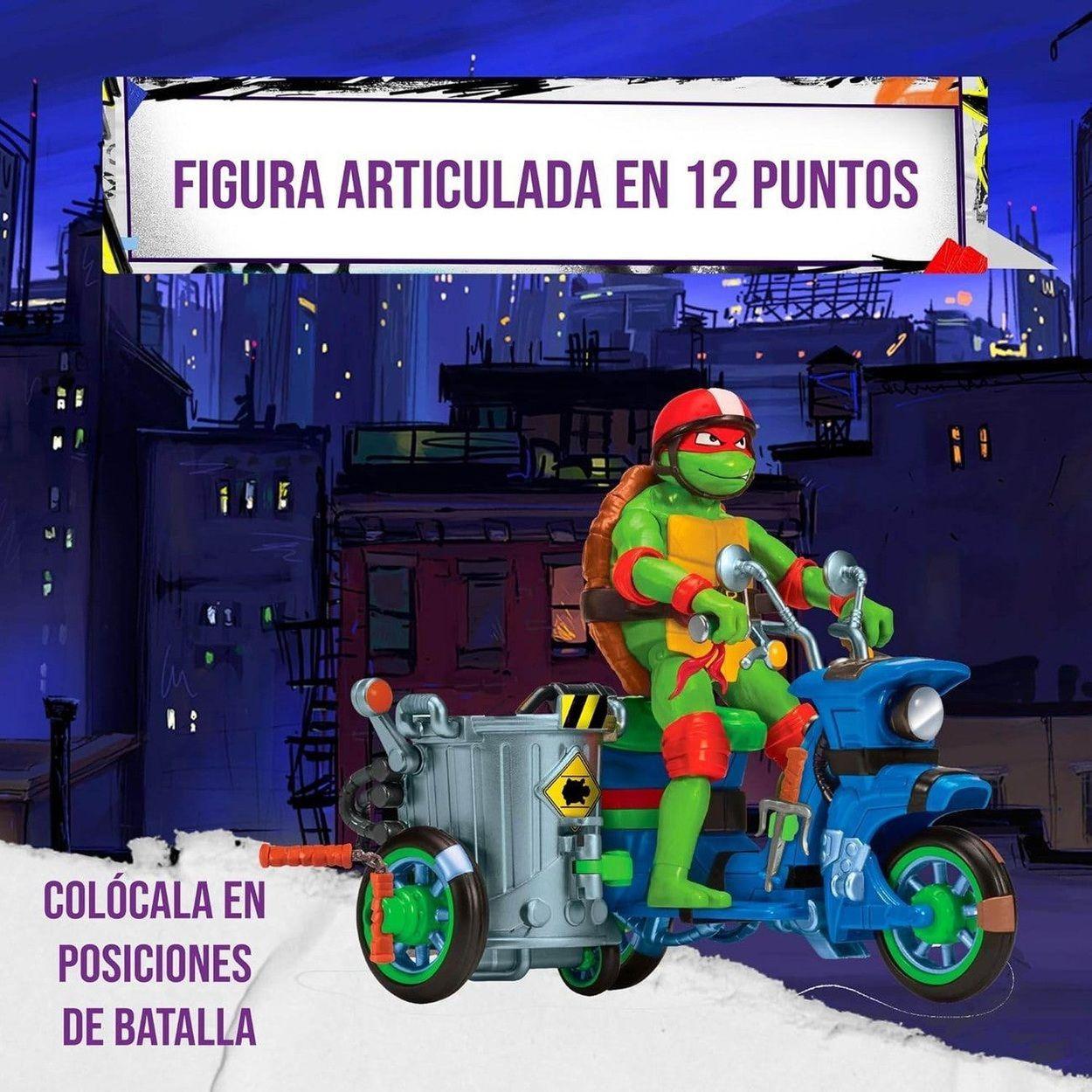 SET TORTUGAS NINJA RAPHAEL NINJA KICK CYCLE-5