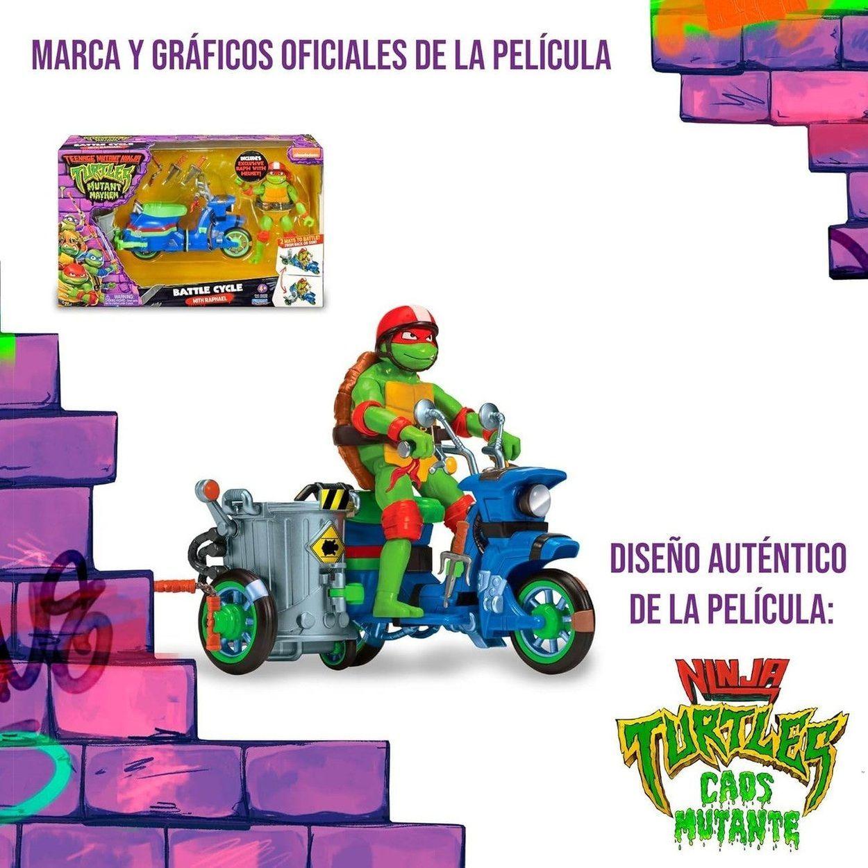 SET TORTUGAS NINJA RAPHAEL NINJA KICK CYCLE-6