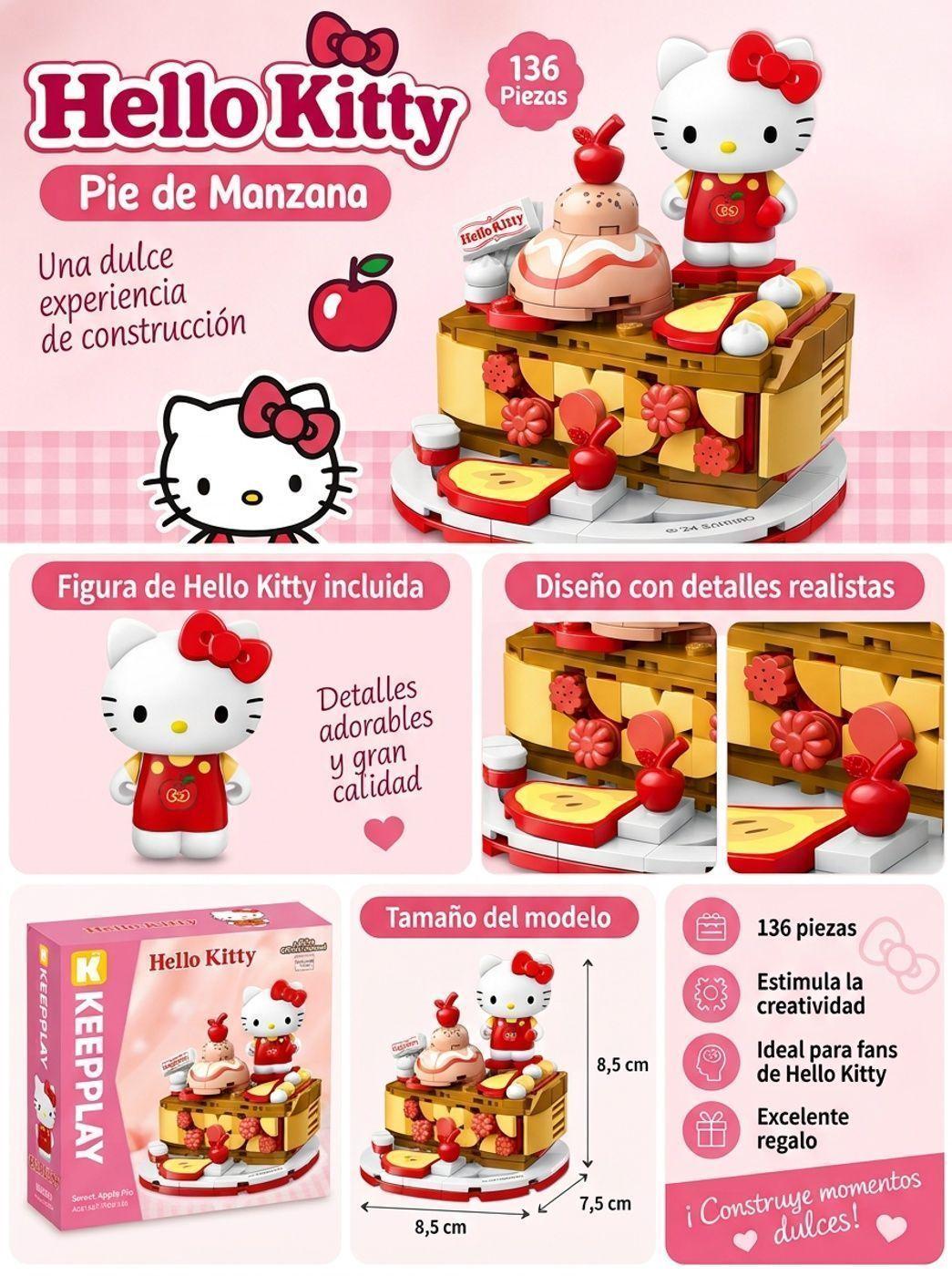 Hello Kitty Apple Pie Bloques Armables 136 Piezas-3
