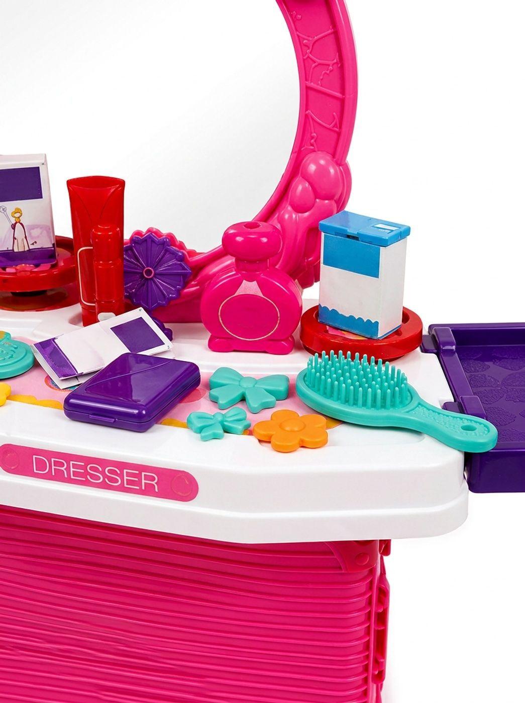 Tocador Infantil de Belleza 2 en 1 con Espejo Sonido-1