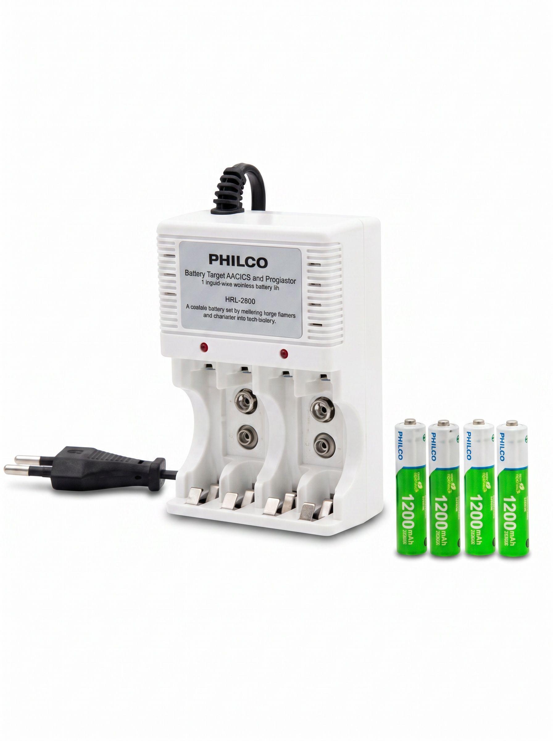 Cargador de Pilas Philco 42PLC9854J Incluye 4 Pilas AAA-1