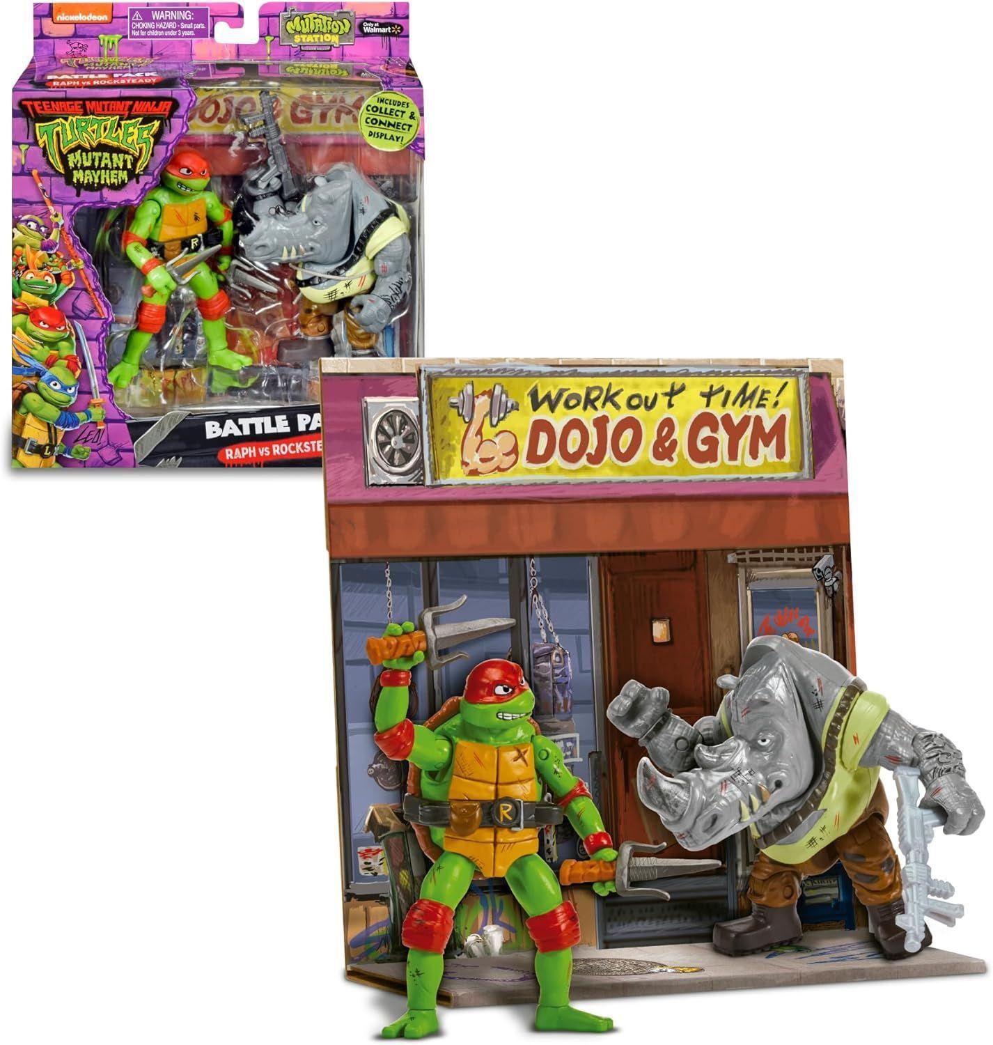 Tortugas Ninja Adolescente Battle Pack Raphael Vs Rocksteady-3