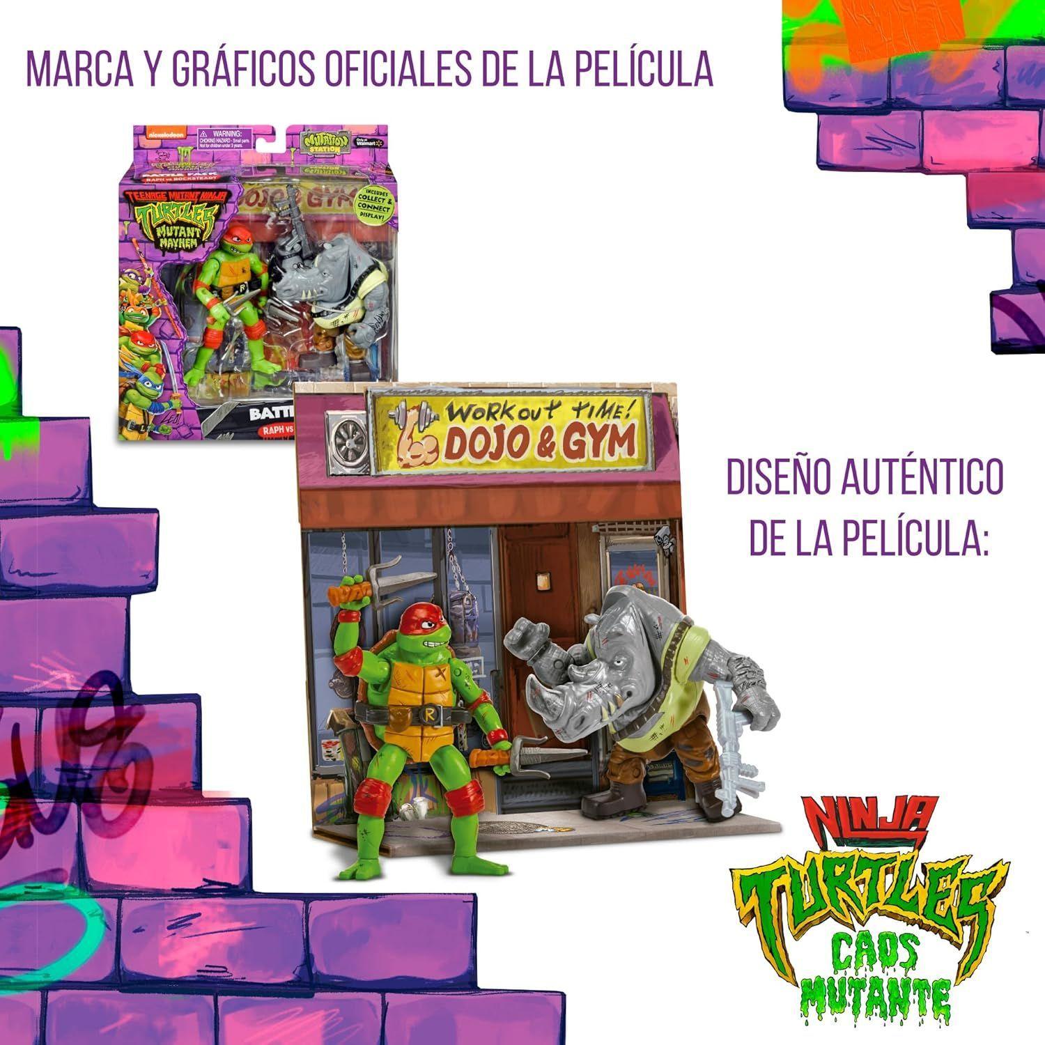 Tortugas Ninja Adolescente Battle Pack Raphael Vs Rocksteady-4