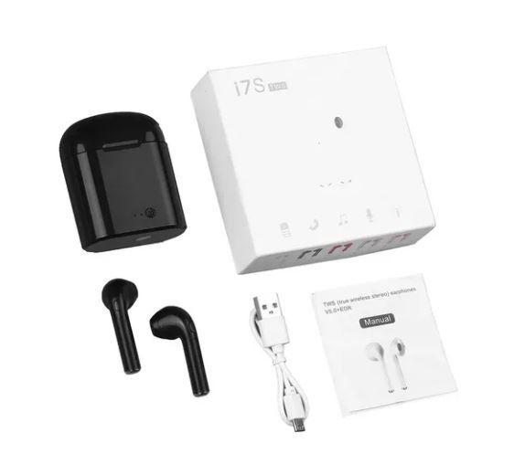 Audífonos Bluetooth Inalámbricos  Manos Libres Negro I7S-2