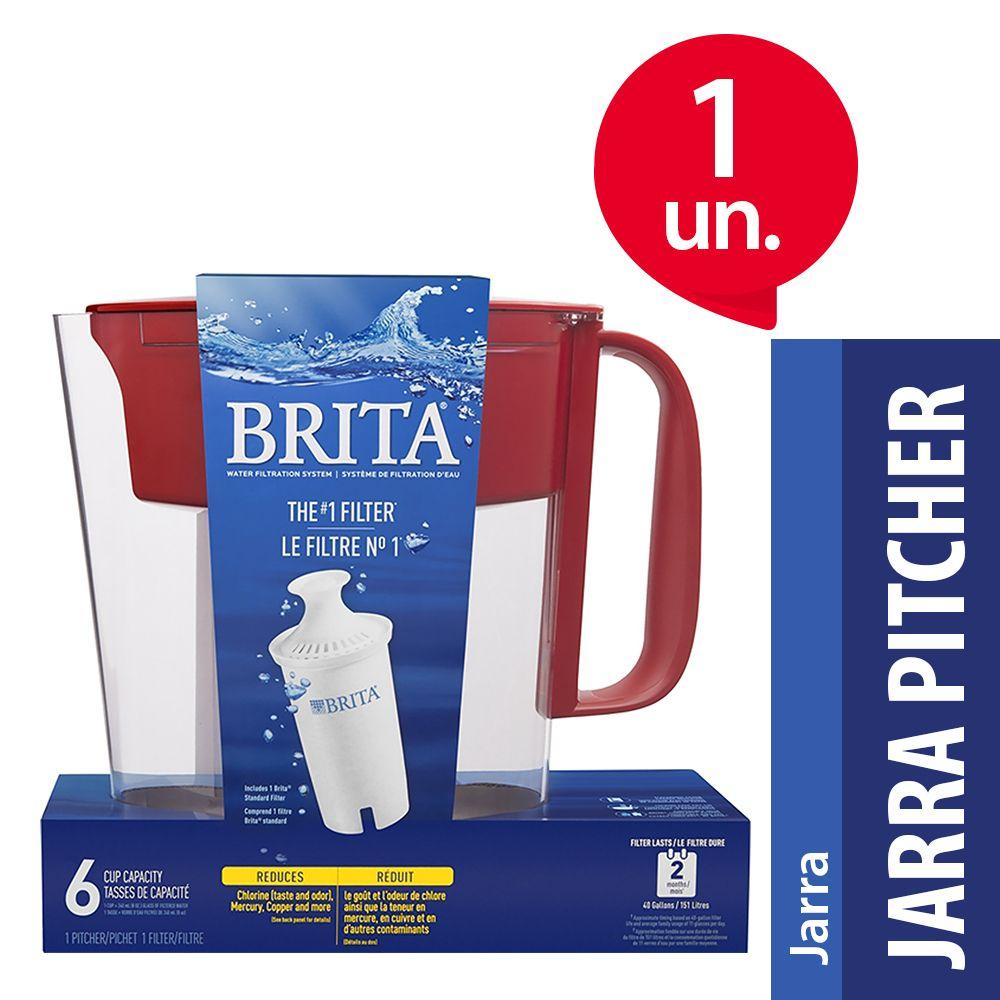 Jarra Brita Metro Pitcher Roja-0
