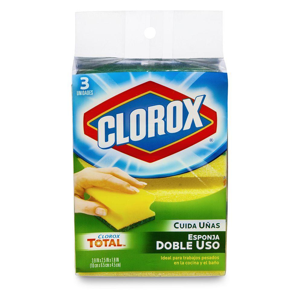 Clorox Esponja Doble Uso Cuida Uñas 3 unidades-1