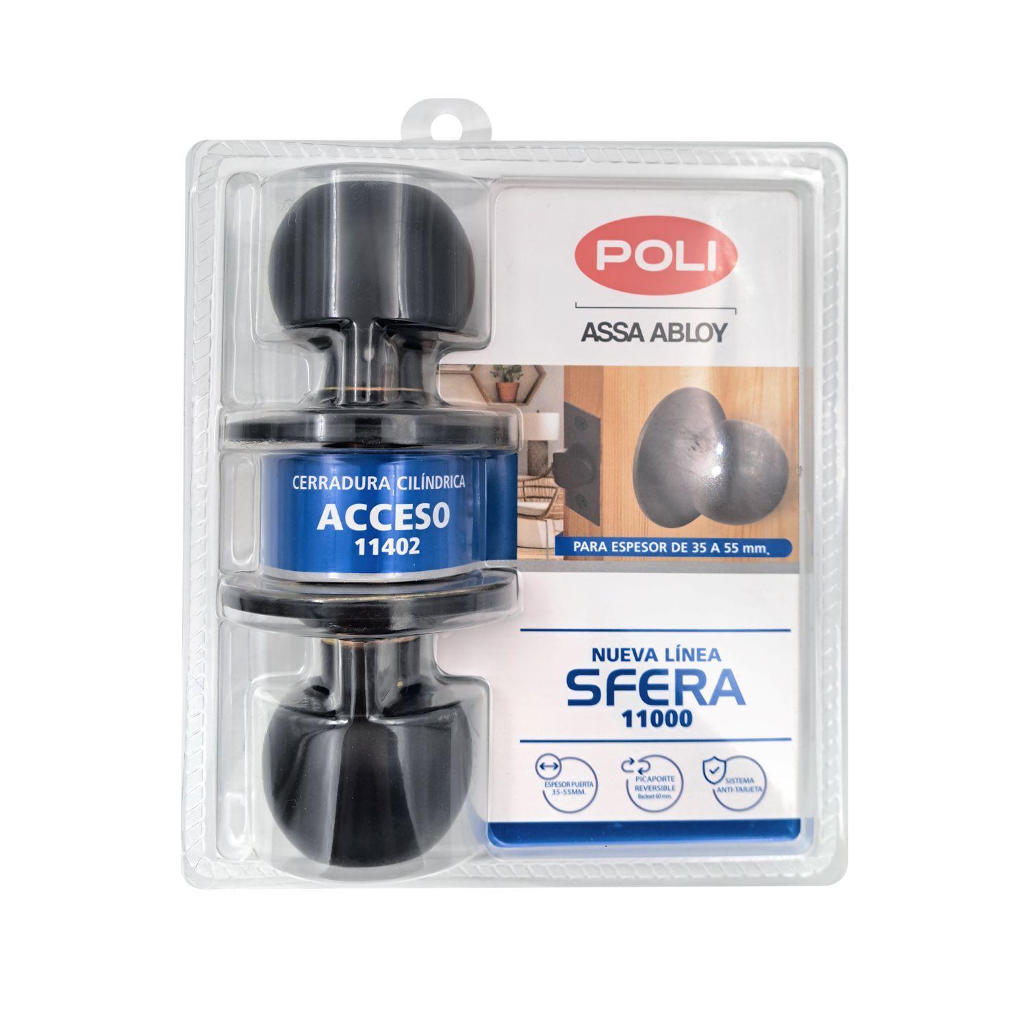Cerradura Cilíndrica POLI Sfera Acceso Negro-4
