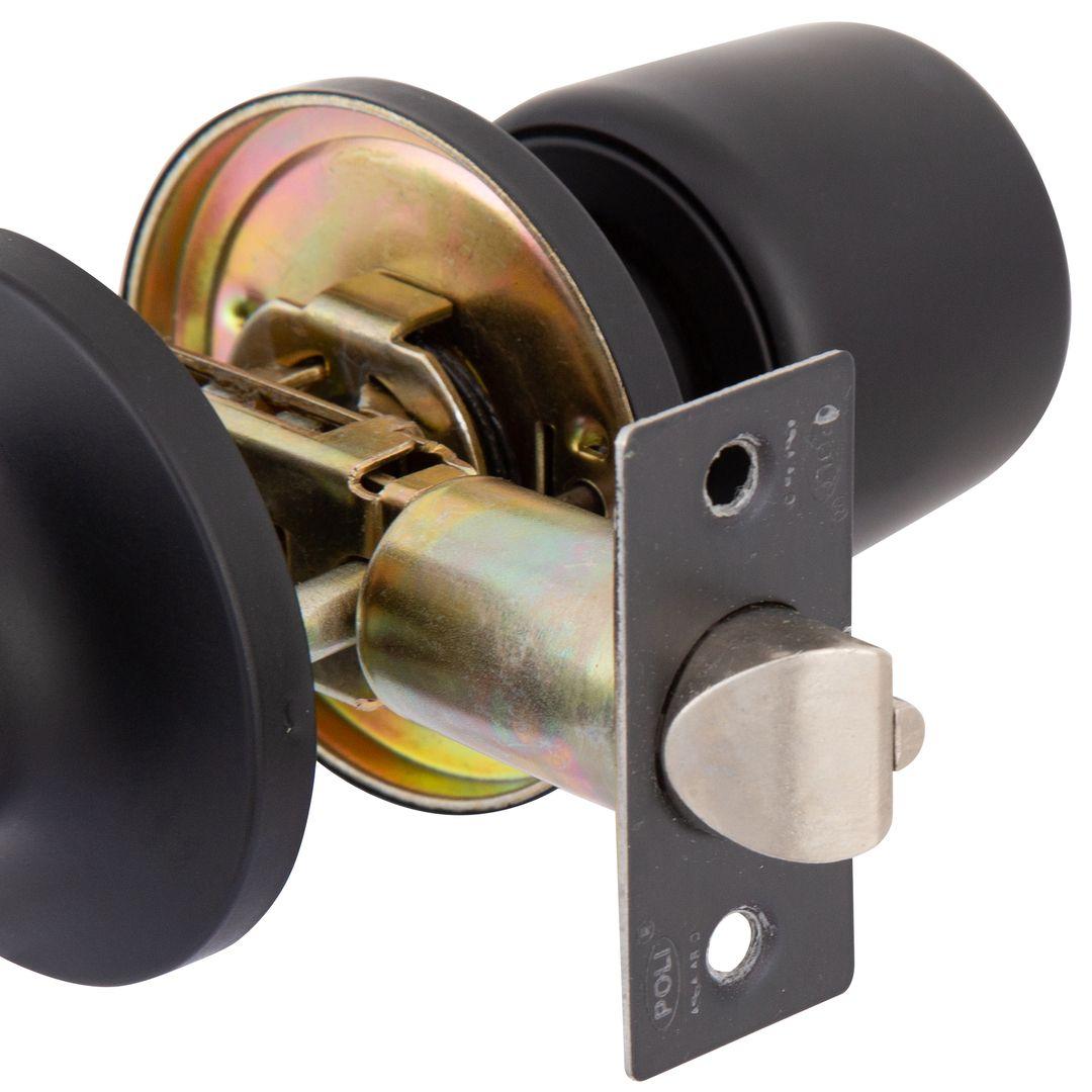 Cerradura Tubular Pomo Poli 8000 Acceso Negro-2