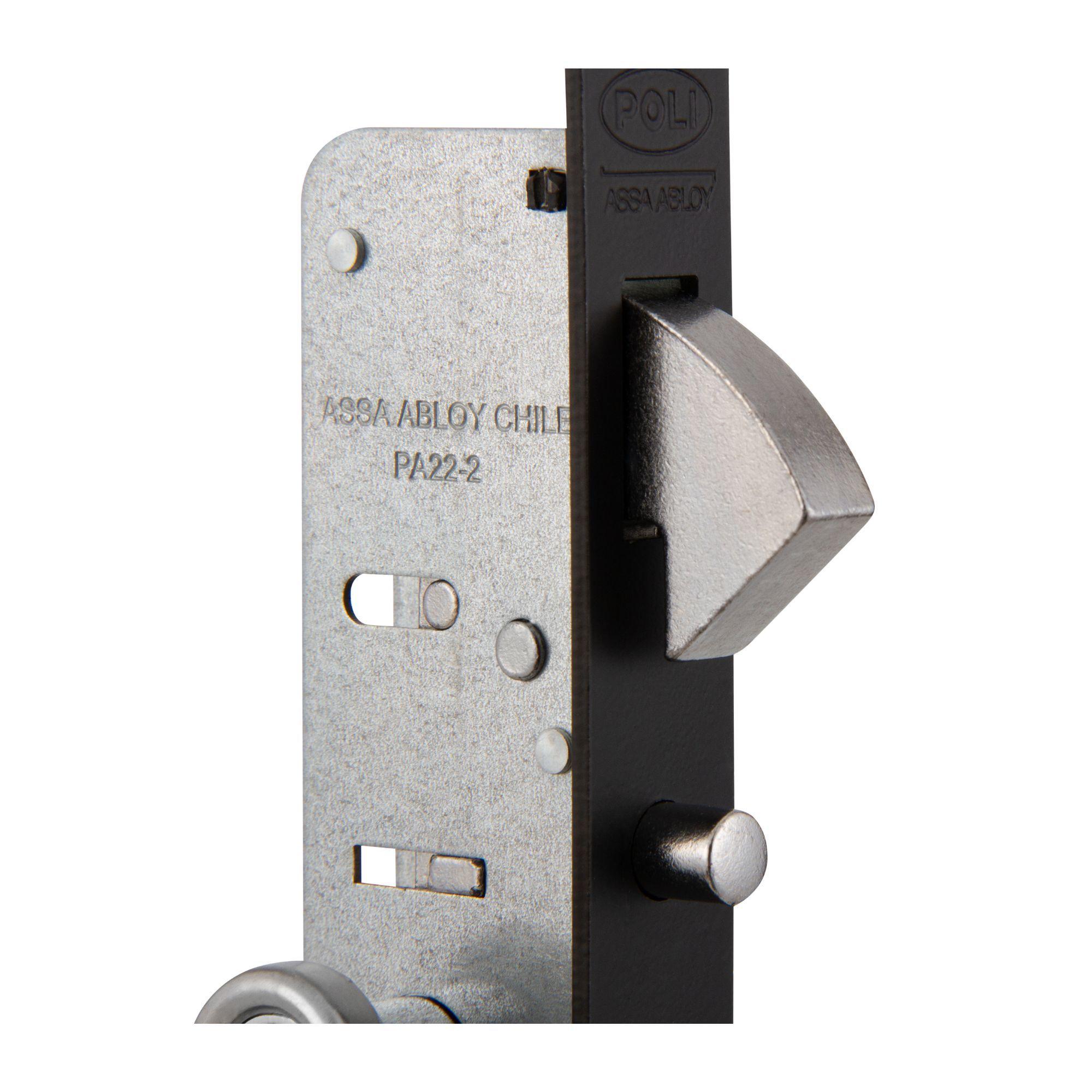 Cerradura Embutida POLI Puerta Corredera Negra-2