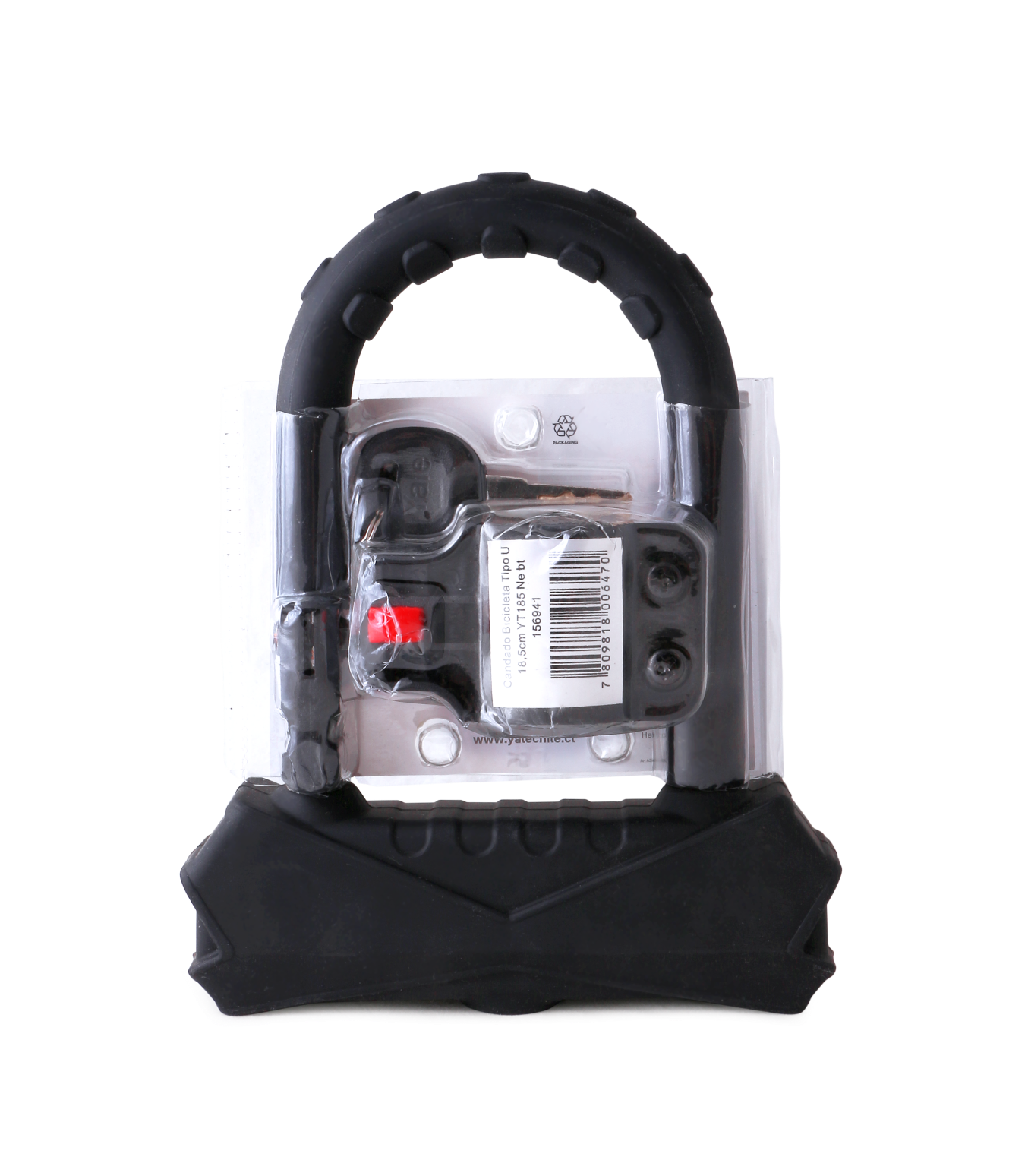 Candado Yale Bicicleta U-Lock 18,5cm Negro-5