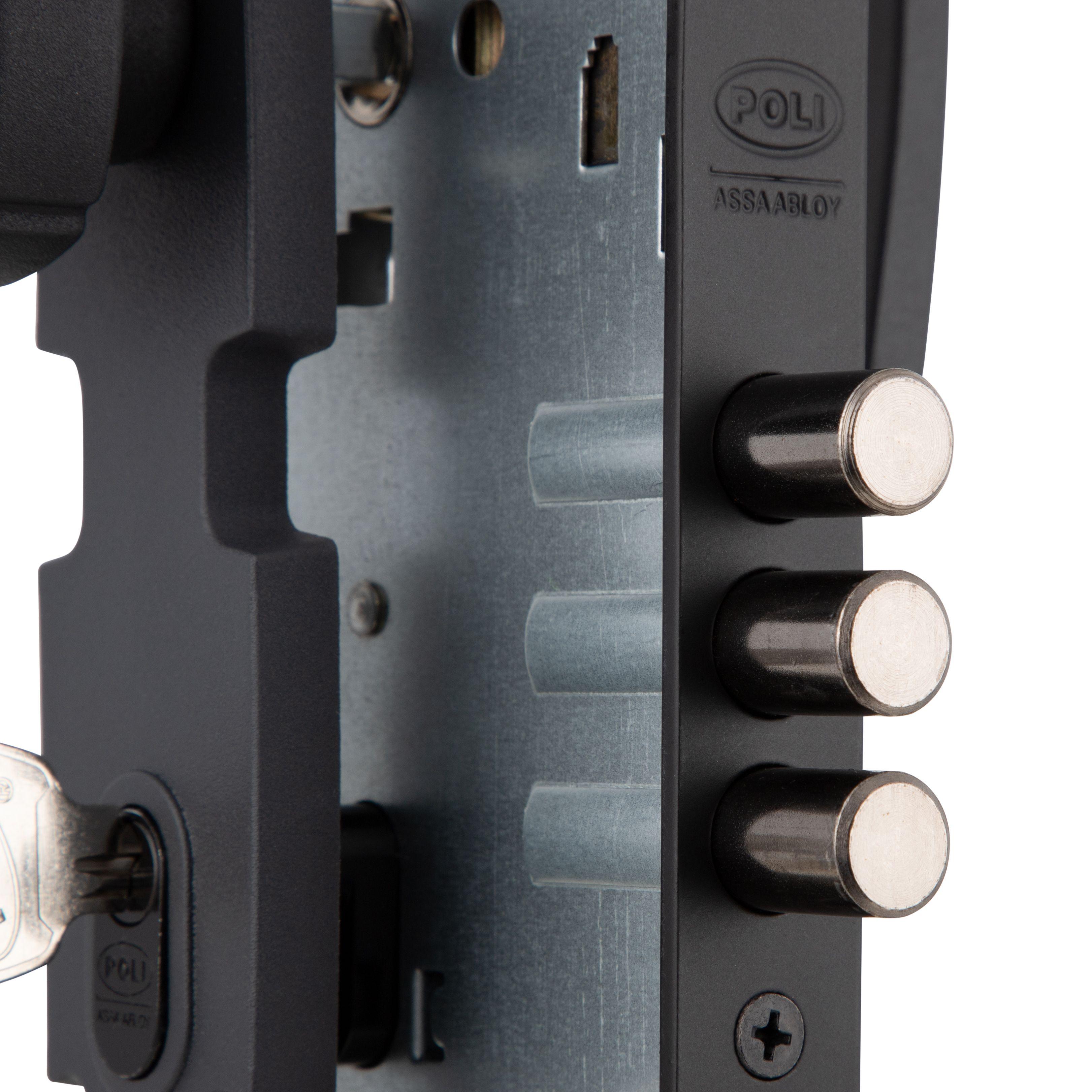 Cerradura Embutida Nórdica Oval B60 Pomo Acceso 1/2 con Tirador Negro-5