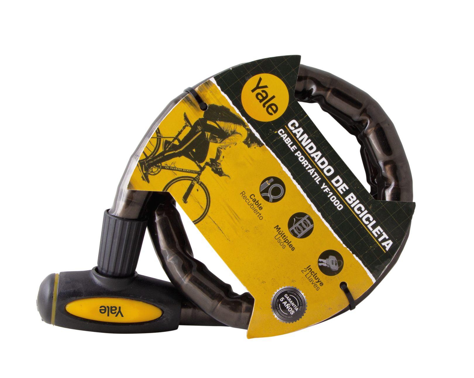 Candado Bicicleta Tipo Cable 1mt Negro-2