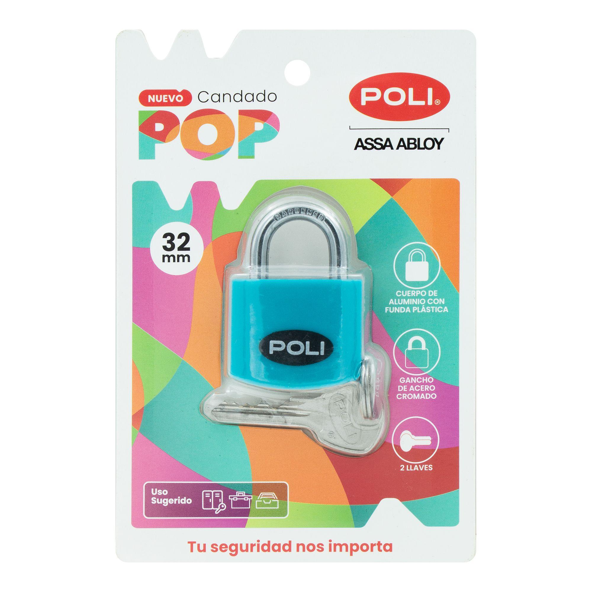CANDADO POLI POP 32MM CELESTE-4