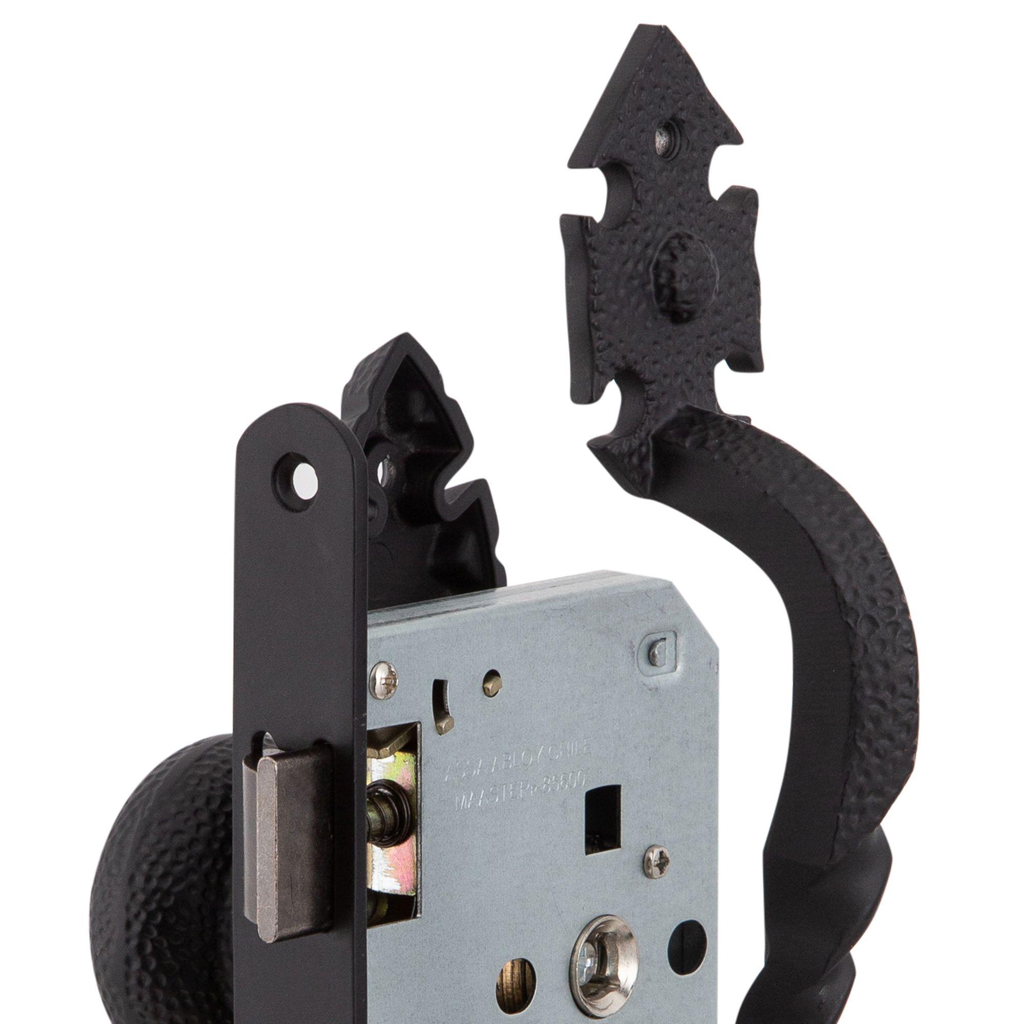 Cerradura Embutida Rústica Poli B60 PomoTirador acceso 1/2-5