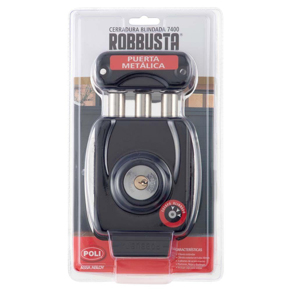 Cerradura Sobreponer Poli Robbusta 7400 B60 3 Pitones - Caja-8