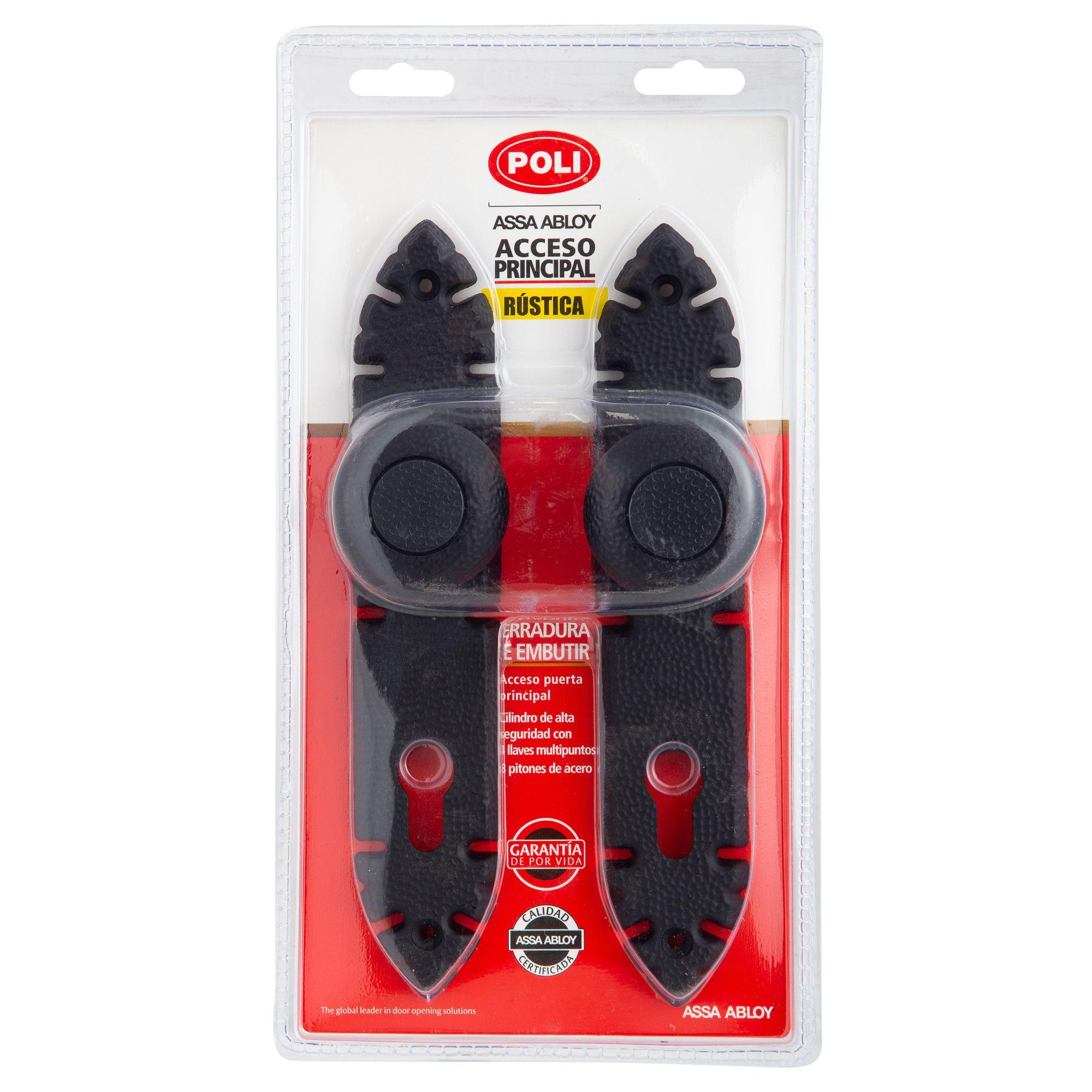 Cerradura Embutida Rústica Poli B60 Pomo Acceso Fijo-7