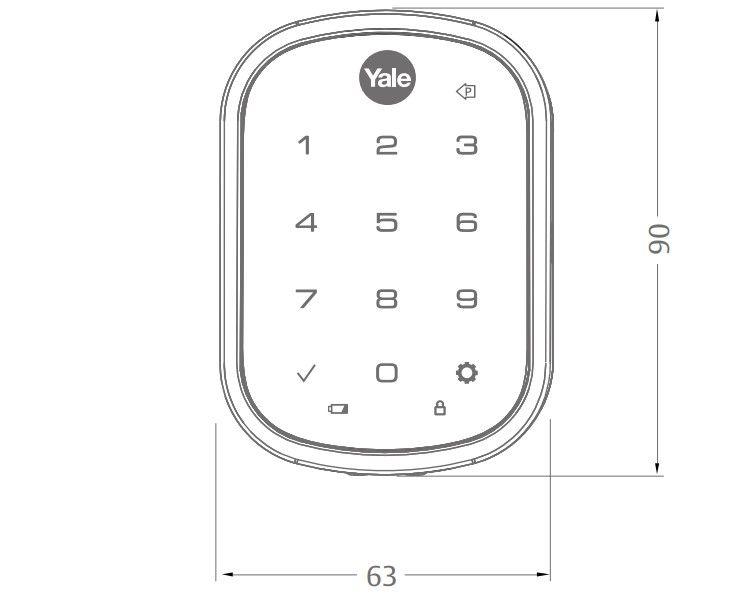 Cerrojo Digital YALE YRD256 Inteligente Clave-5