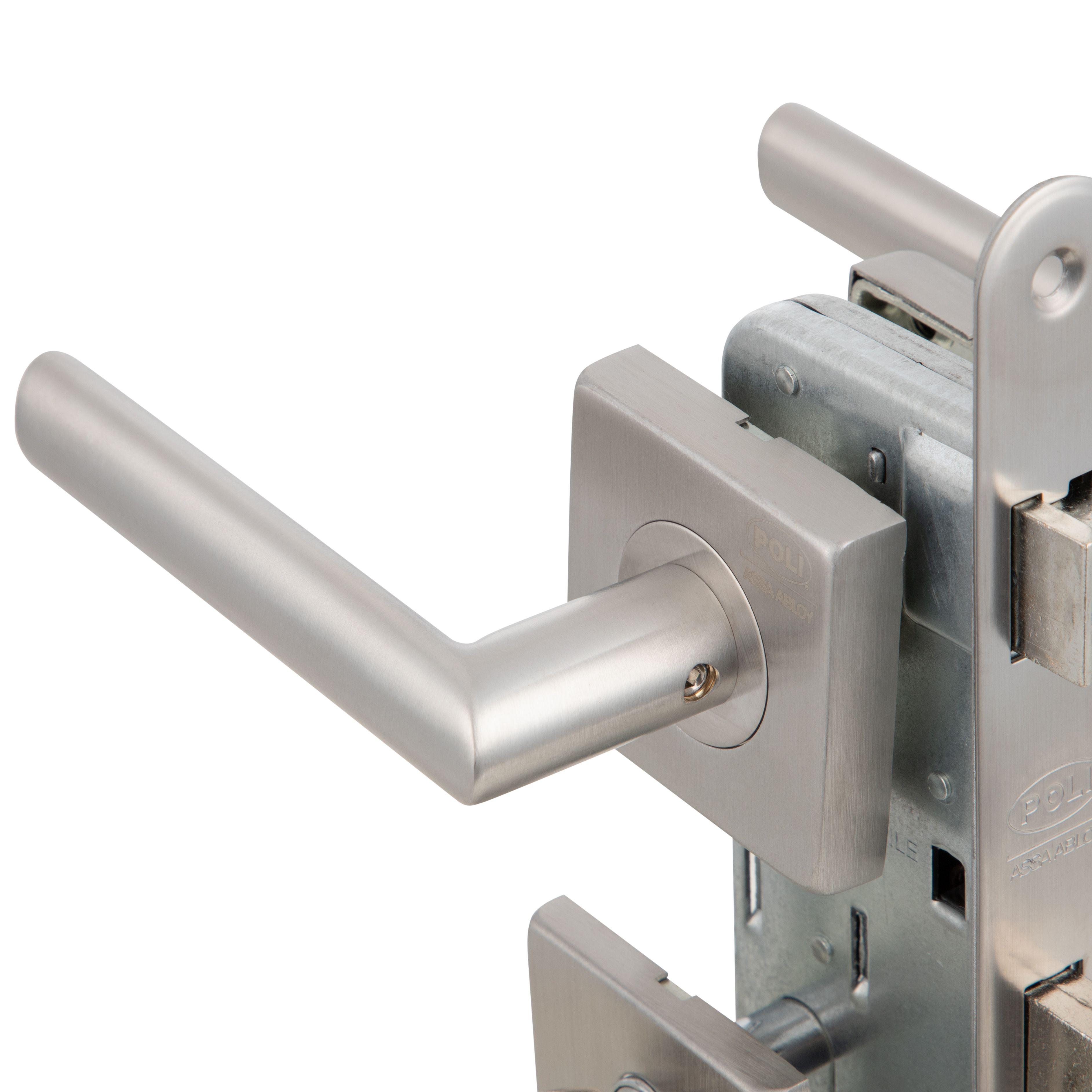 Cerradura Embutida Poli Piano B40 dormitorio Llave/Perilla-3