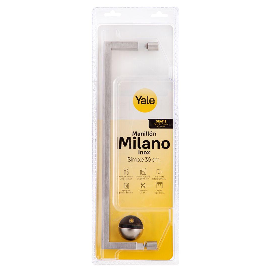Manillón Milano Acceso Yale 36cm + Tope 1/2 Luna Inoxidable-4