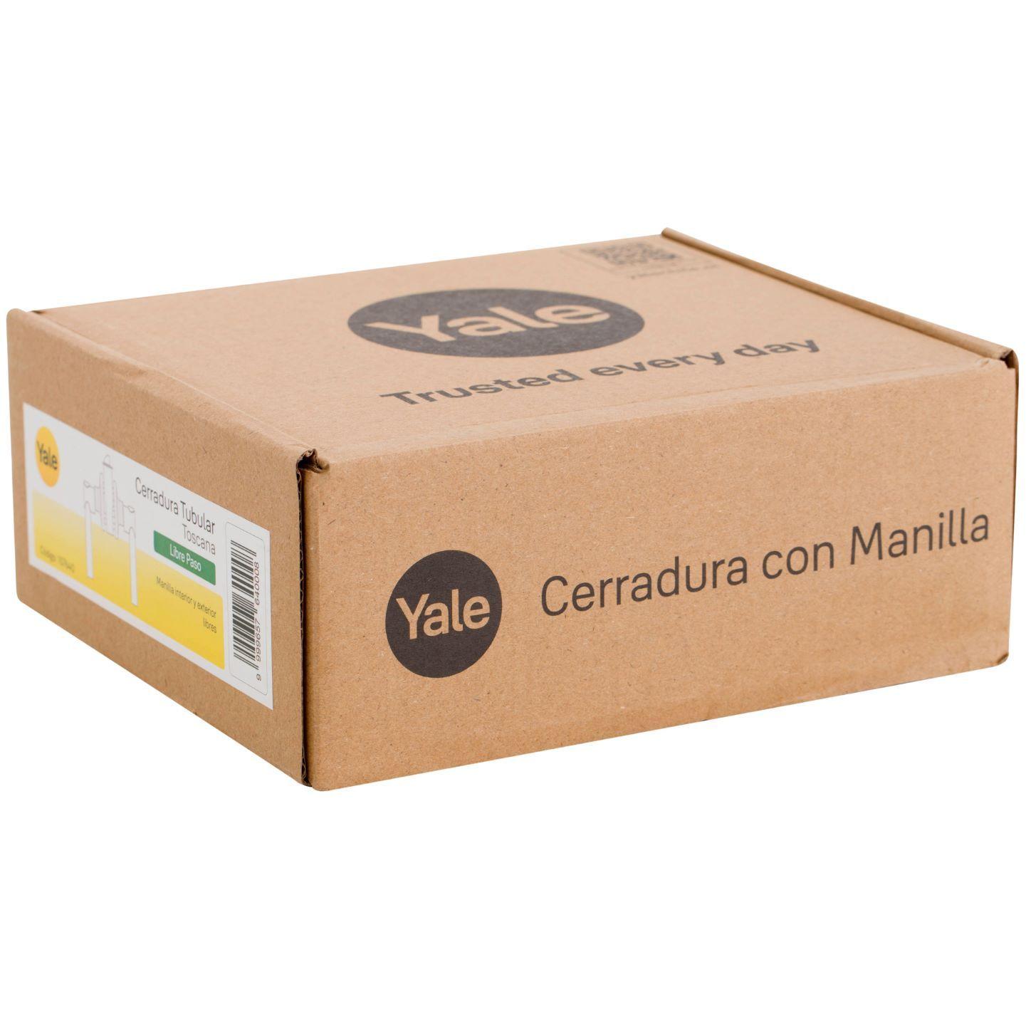 Cerradura Tubular Yale Toscana Libre Paso Níquel-5