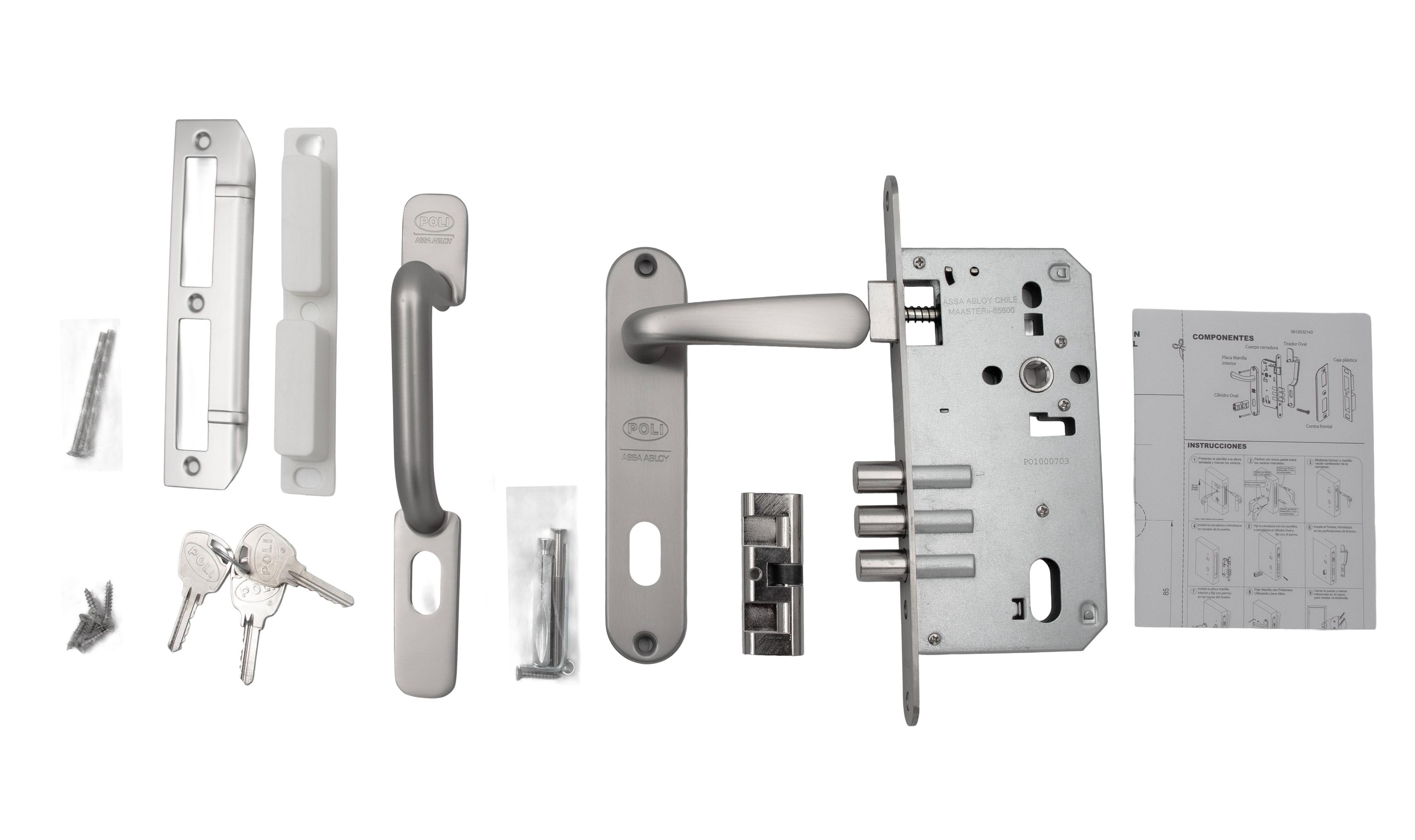 Cerradura Embutida Poli Futura B60 Acceso 1/2 Tirador-5