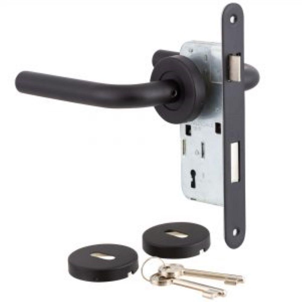 Cerradura Embutida Firenze Black B40 Poli Dormitorio-3