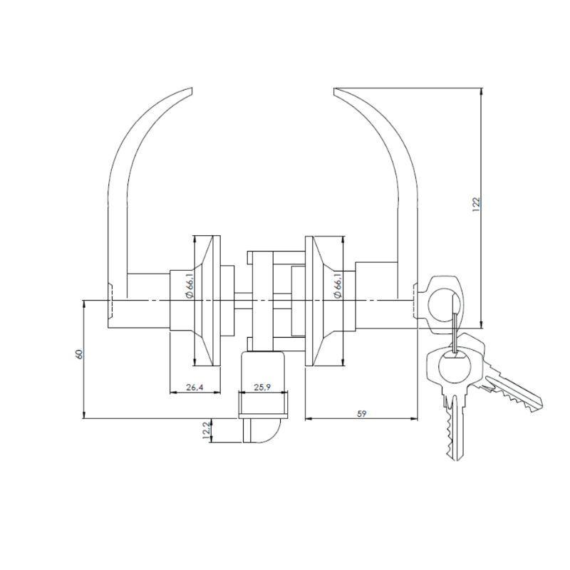 Cerradura Tubular Yale Y815 Acceso-2