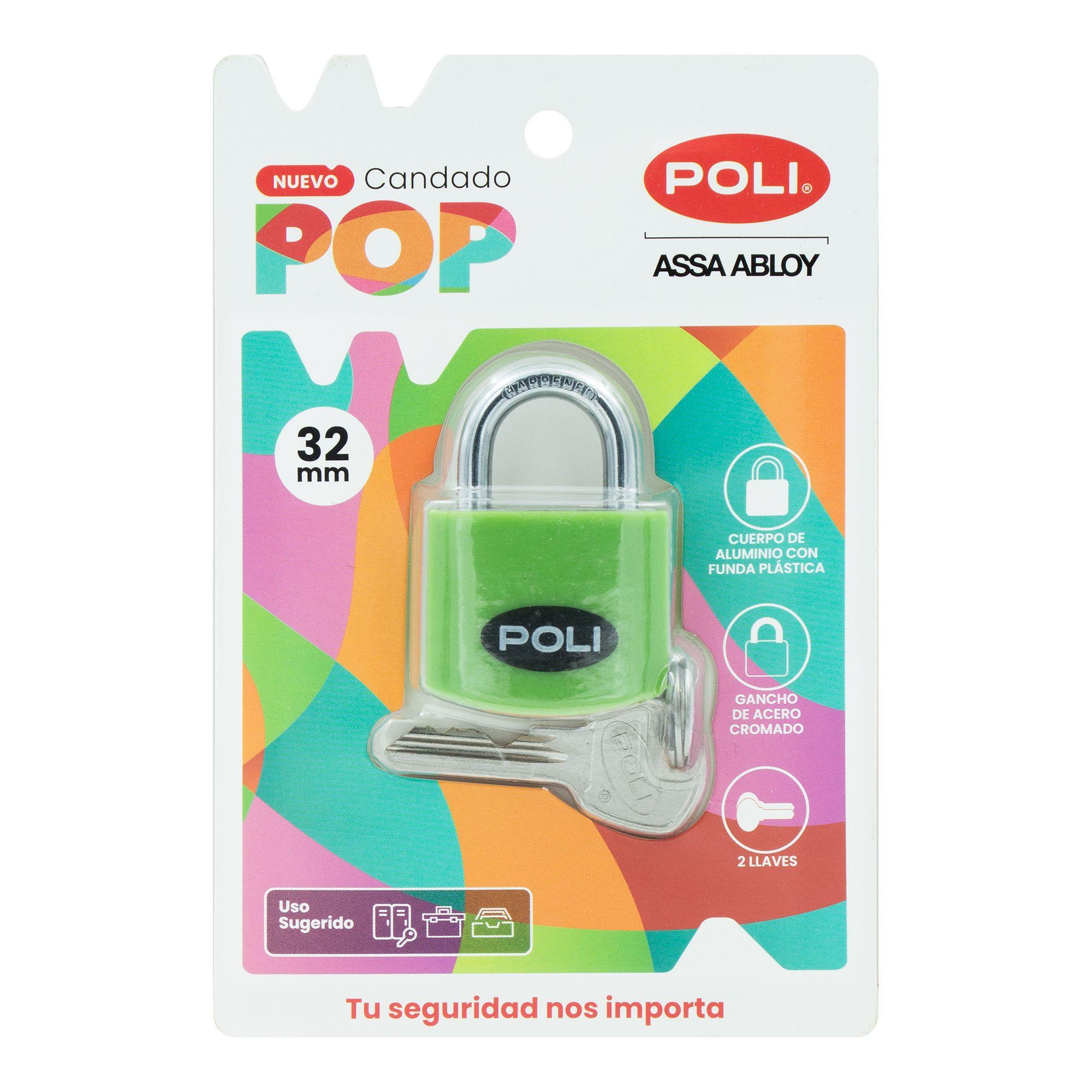 CANDADO POLI POP 32MM VERDE-2