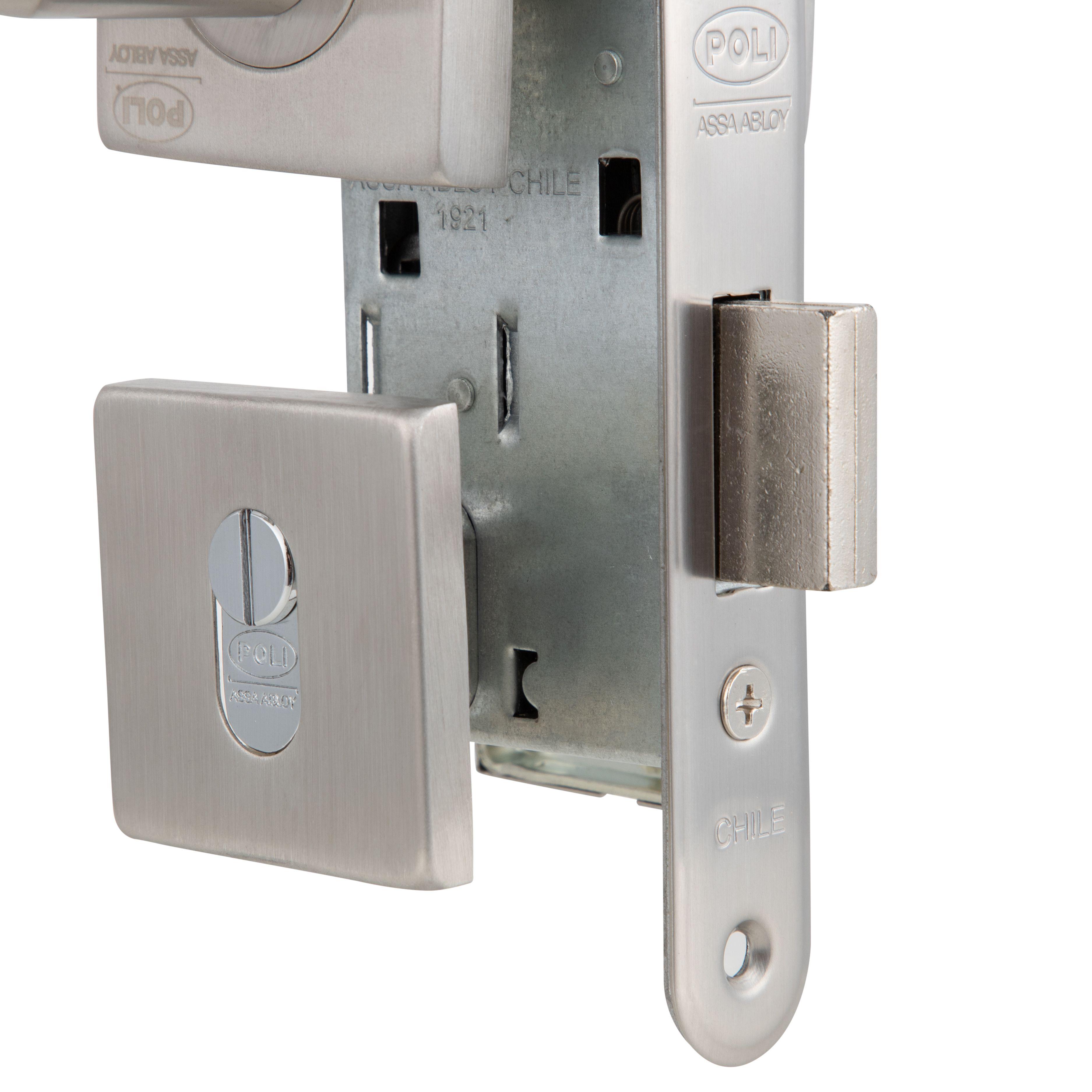 Cerradura Embutida Piano Poli B40 Baño Perilla/Ranura-2