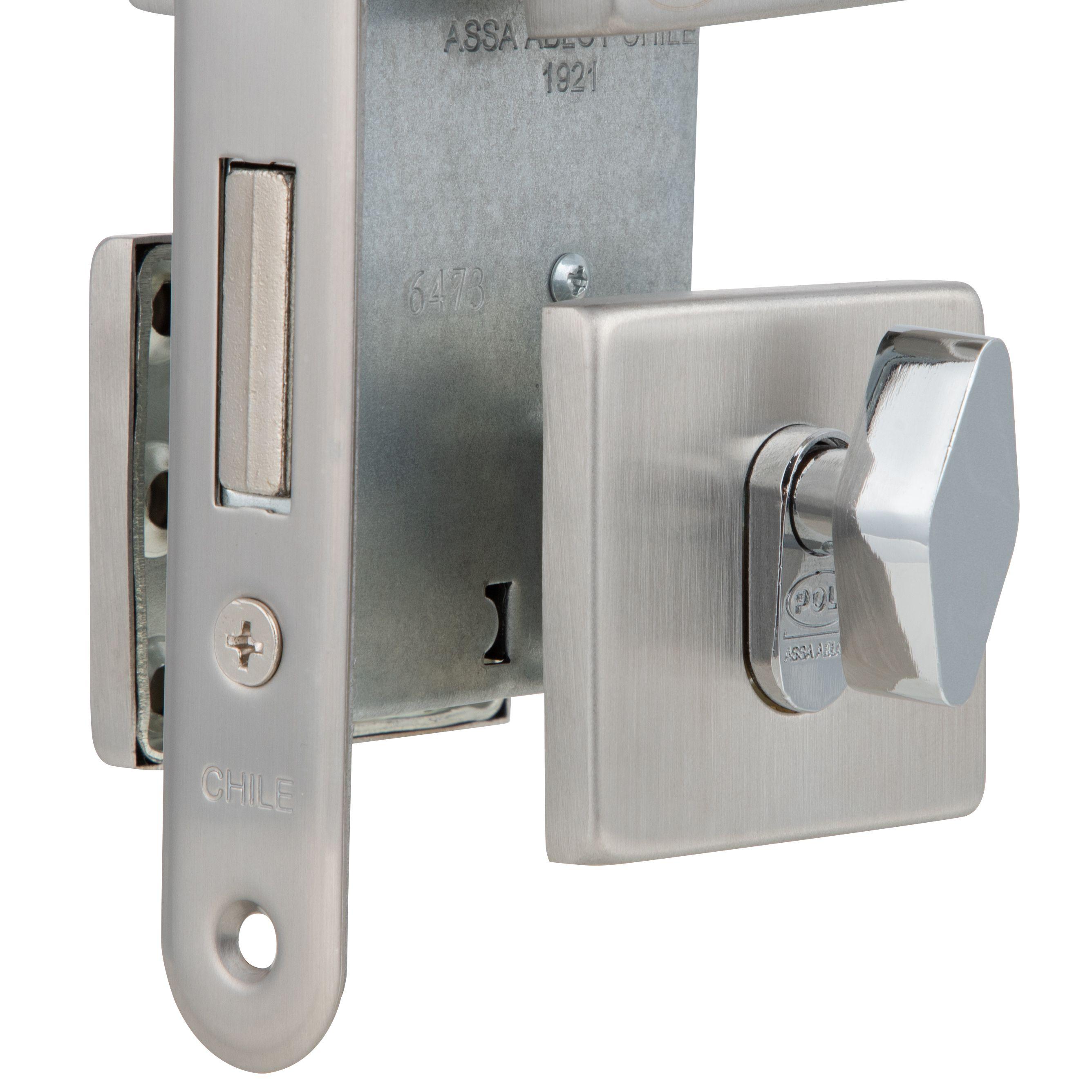 Cerradura Embutida Piano Poli B40 Baño Perilla/Ranura-4