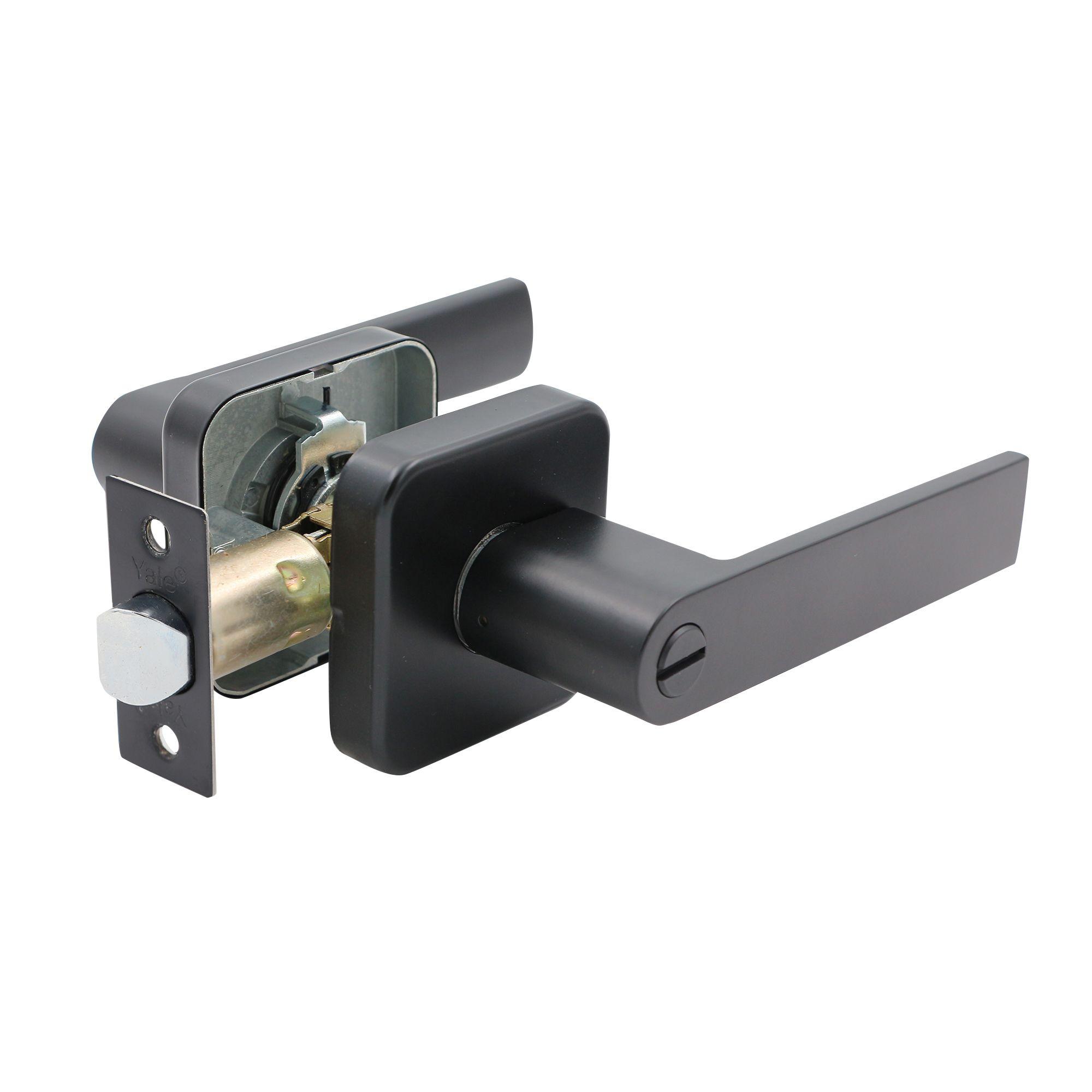 Cerradura Tubular Yale Bari Baño Negro-1