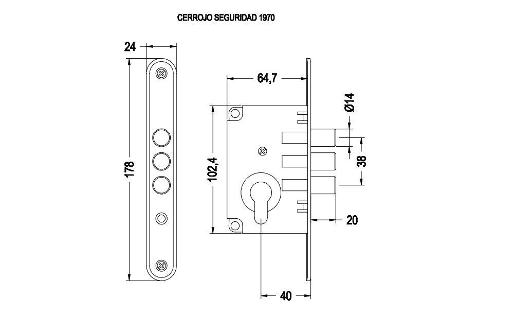 Cerrojo de Seguridad POLI 1970 Inoxidable-5