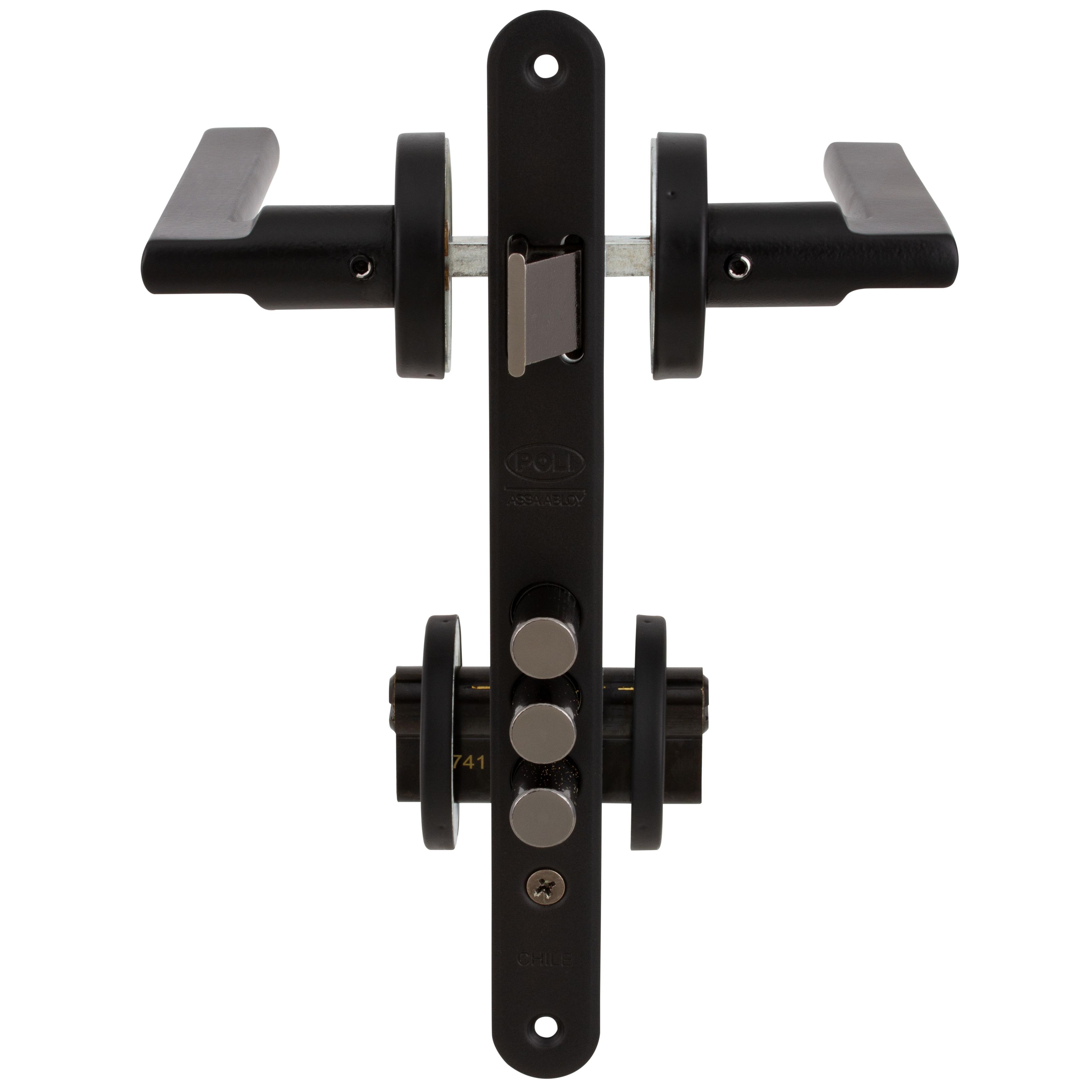 Cerradura Embutida Milano B60 Oficina Negro-2