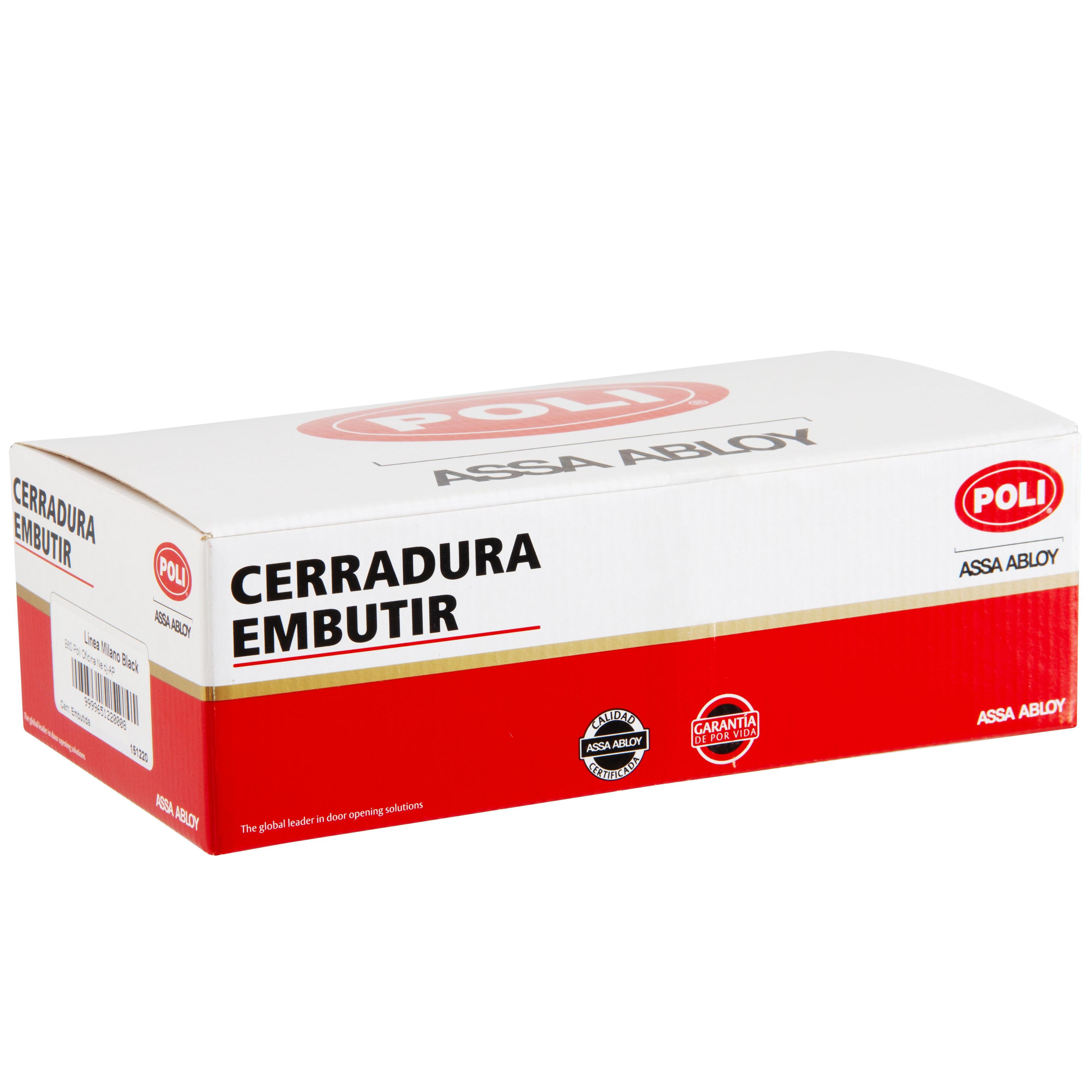 Cerradura Embutida Milano B60 Oficina Negro-6