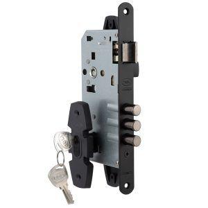 Cerradura Embutida Nórdica Oval B60 Acceso 1/2 Negro-3