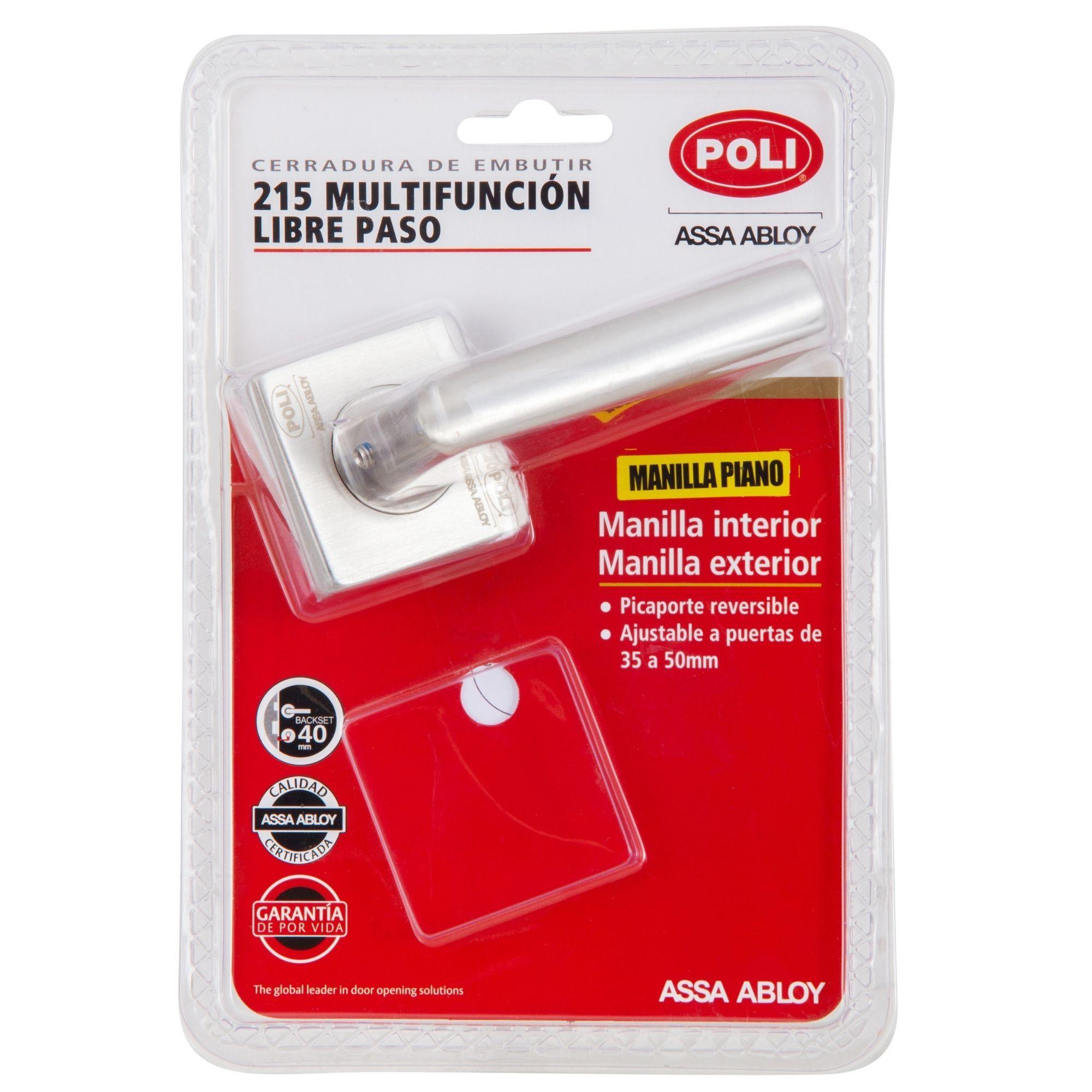 Cerradura Embutida Piano Poli B40 Libre Paso-4