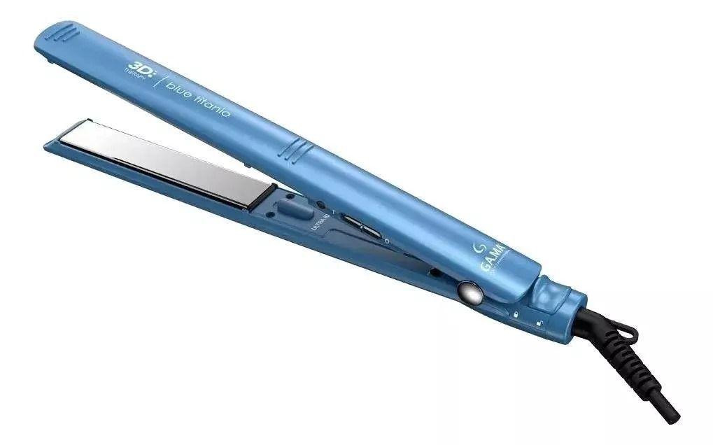 Plancha de Cabello GA.MA 3D Therapy Blue Titanio-0