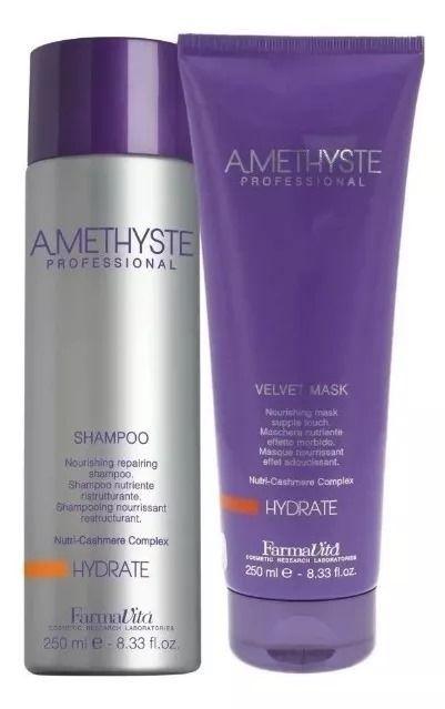 Kit Amethyste Professional HYDRATE  - Cuidado Nutritivo Farmavita Shampoo y Mask 250ml-0