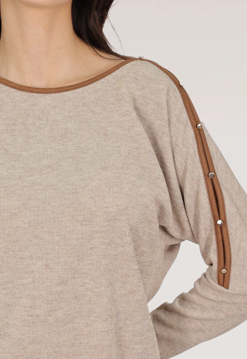 TOP MANGA MURCIELAGO BEIGE TENTATION-2