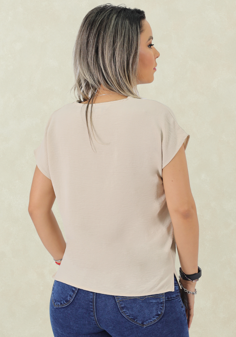 Bluson  Aplic. Macrame Beige Tentation-1