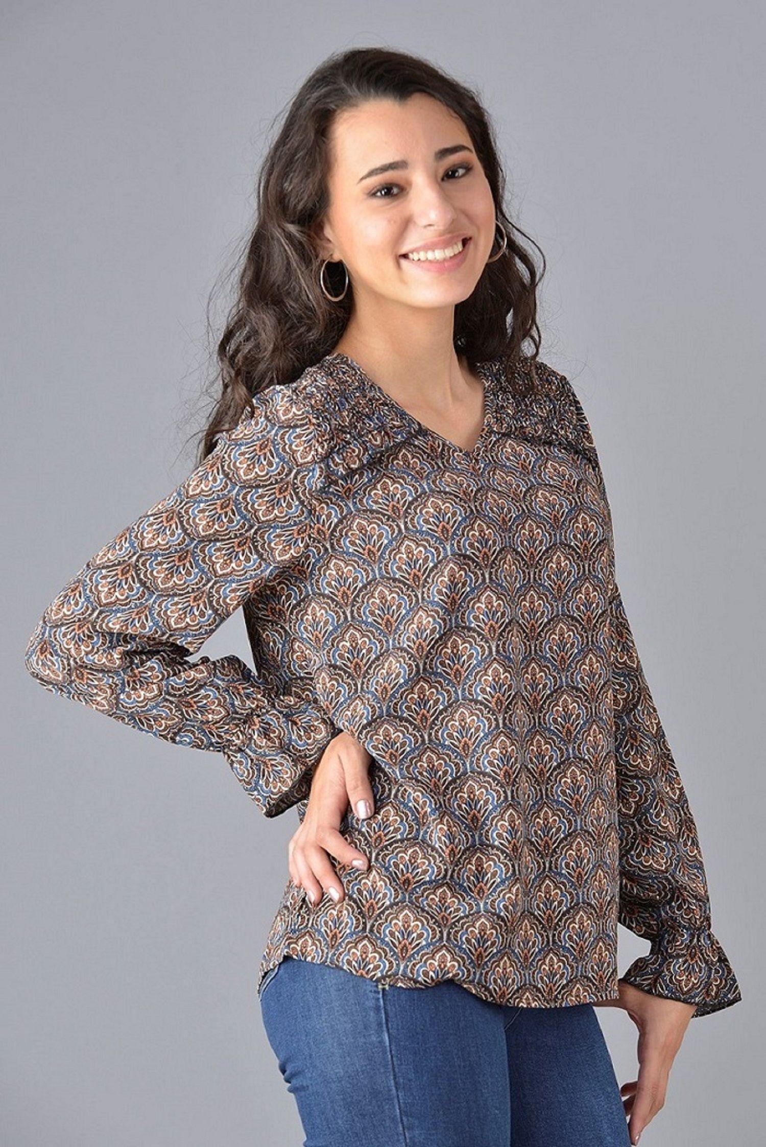 Bluson estampado azul-0
